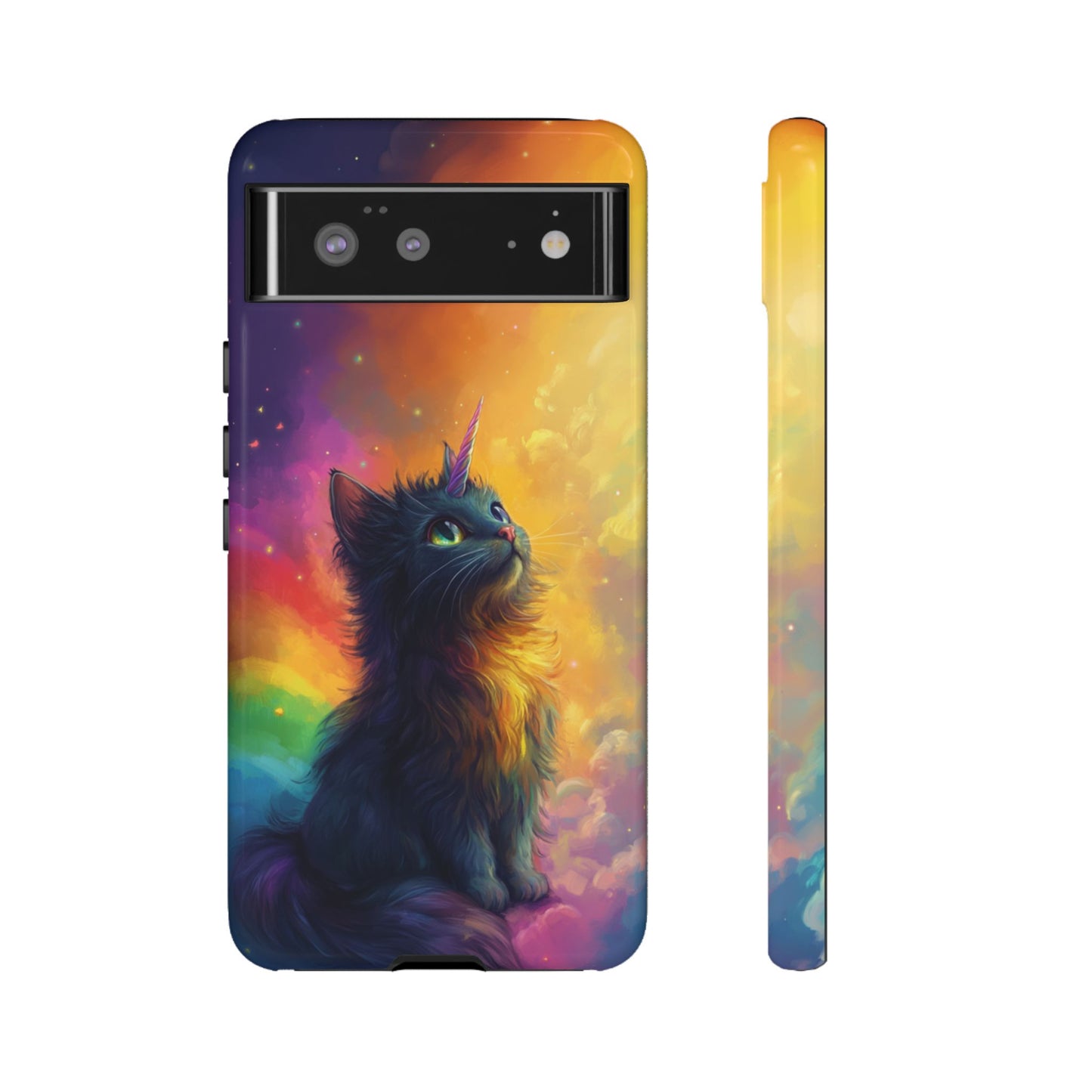 Rainbow Unicorn Cat Phone Case – iPhone, Google Pixel, Samsung Galaxy