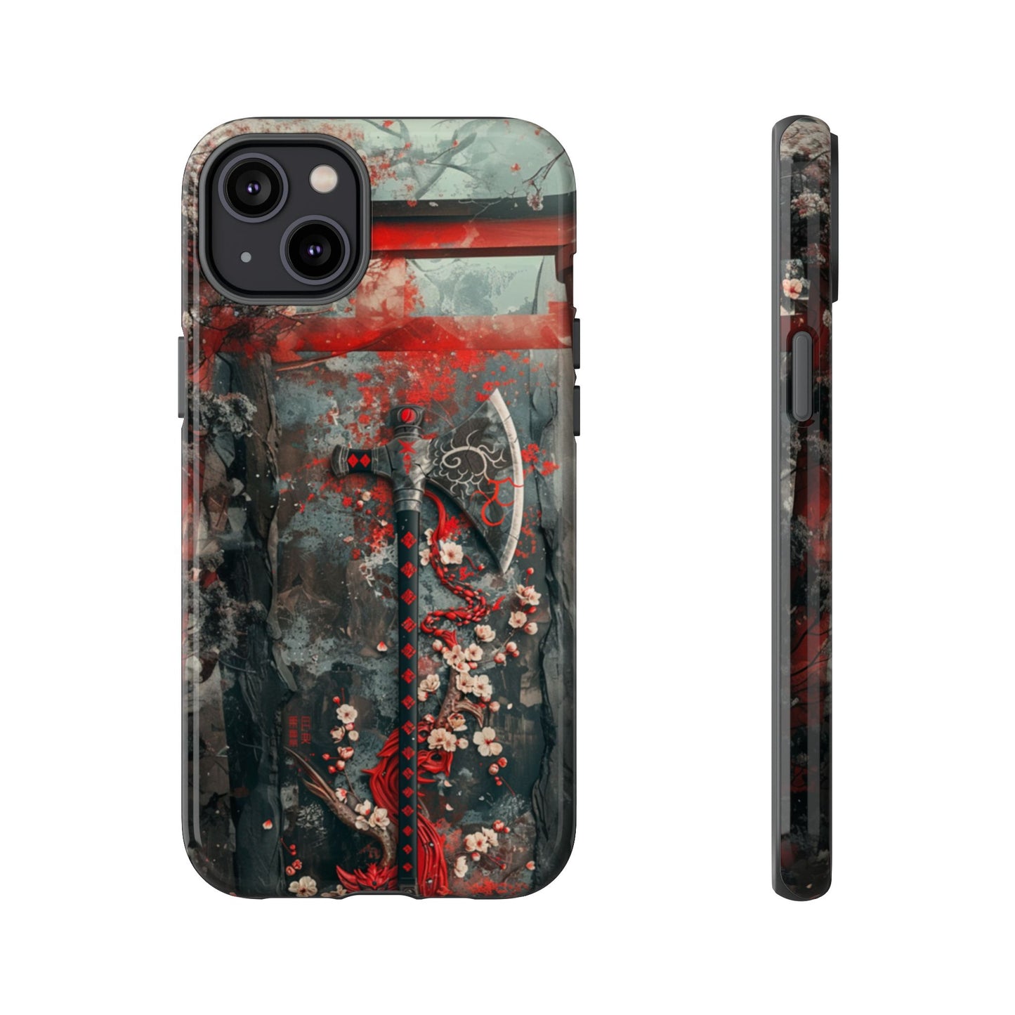 Sakura Warrior Axe - Tough iPhone Case