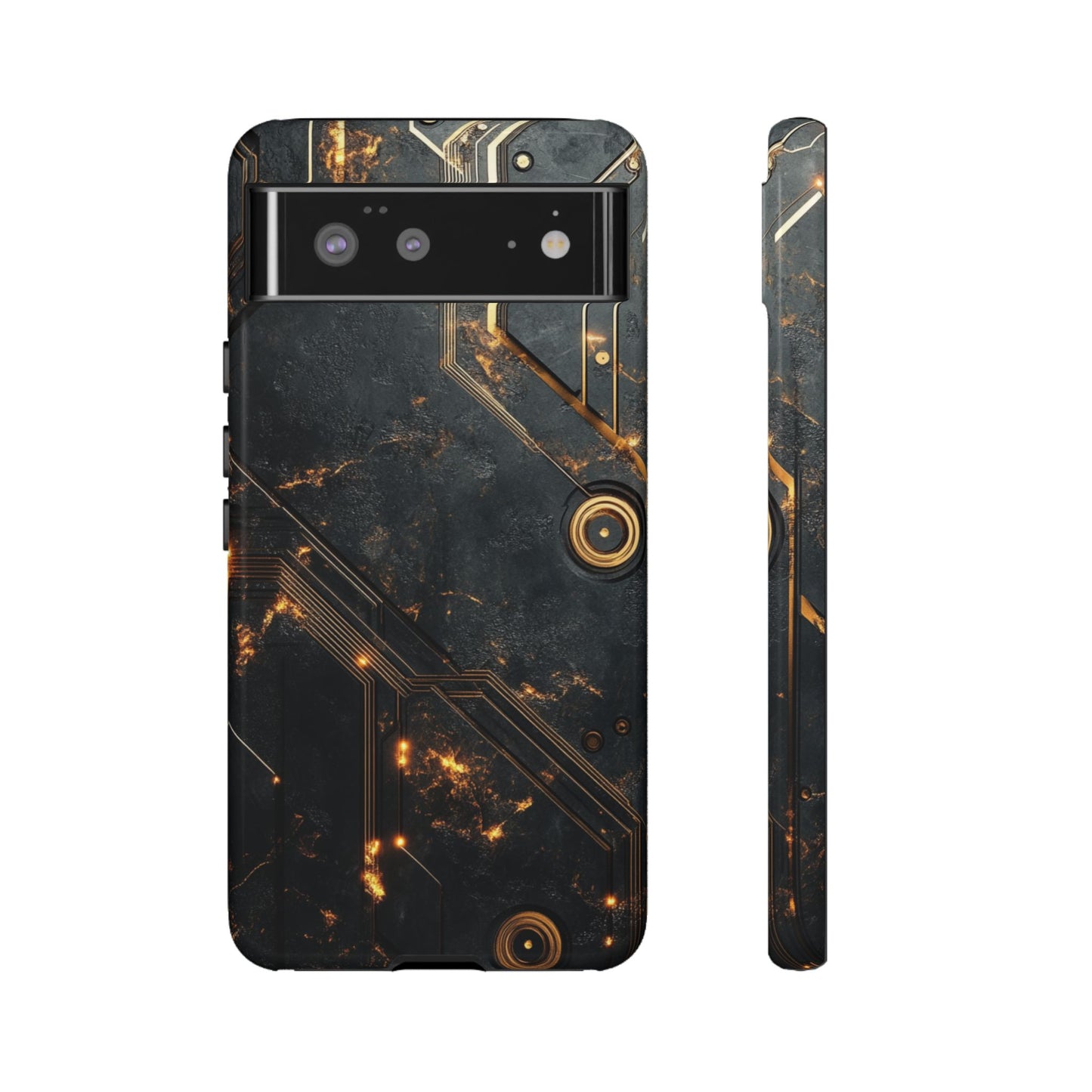 Obsidian Ember Circuit – Tough Google Pixel Case