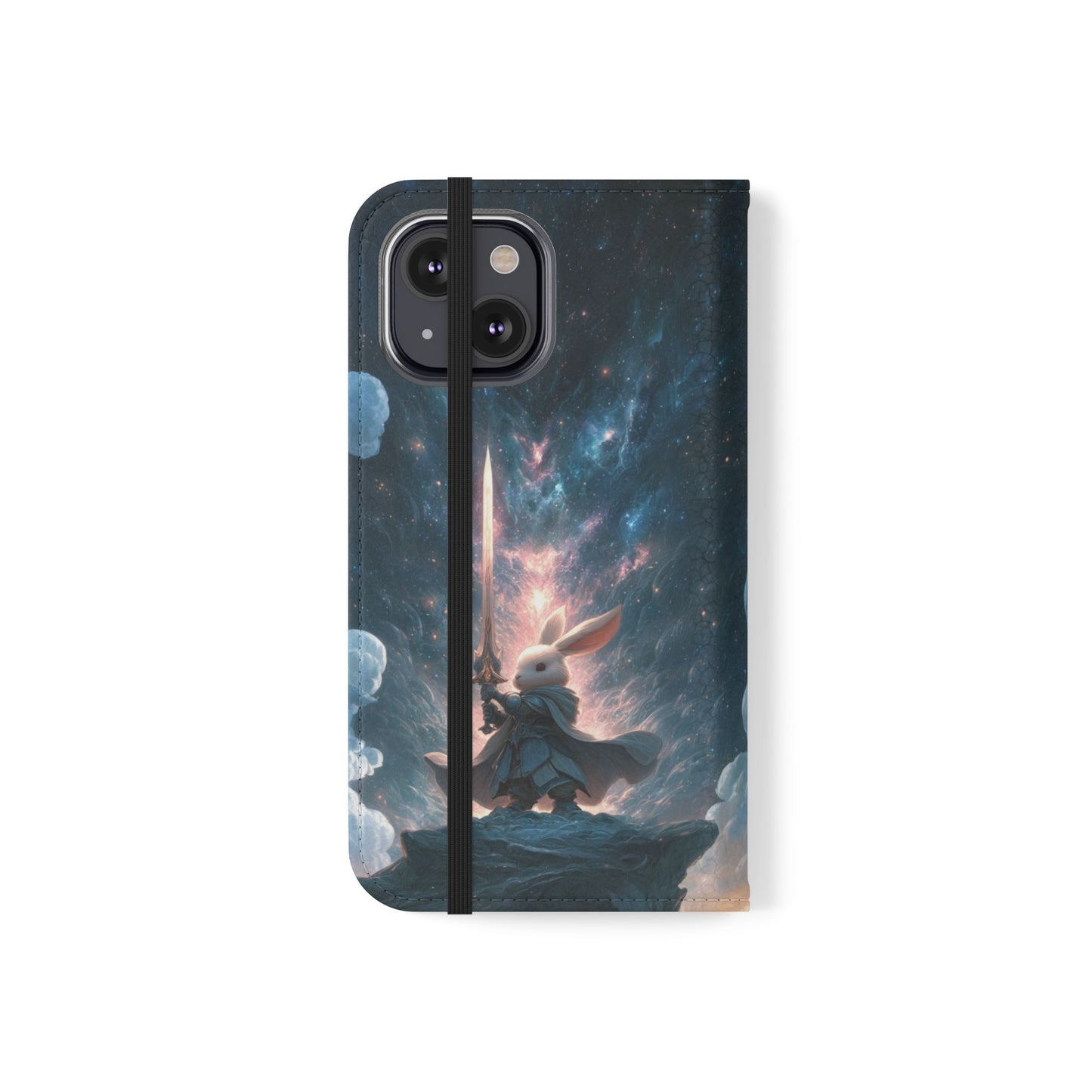 Cosmic Warrior Rabbit - Wallet Flip Case
