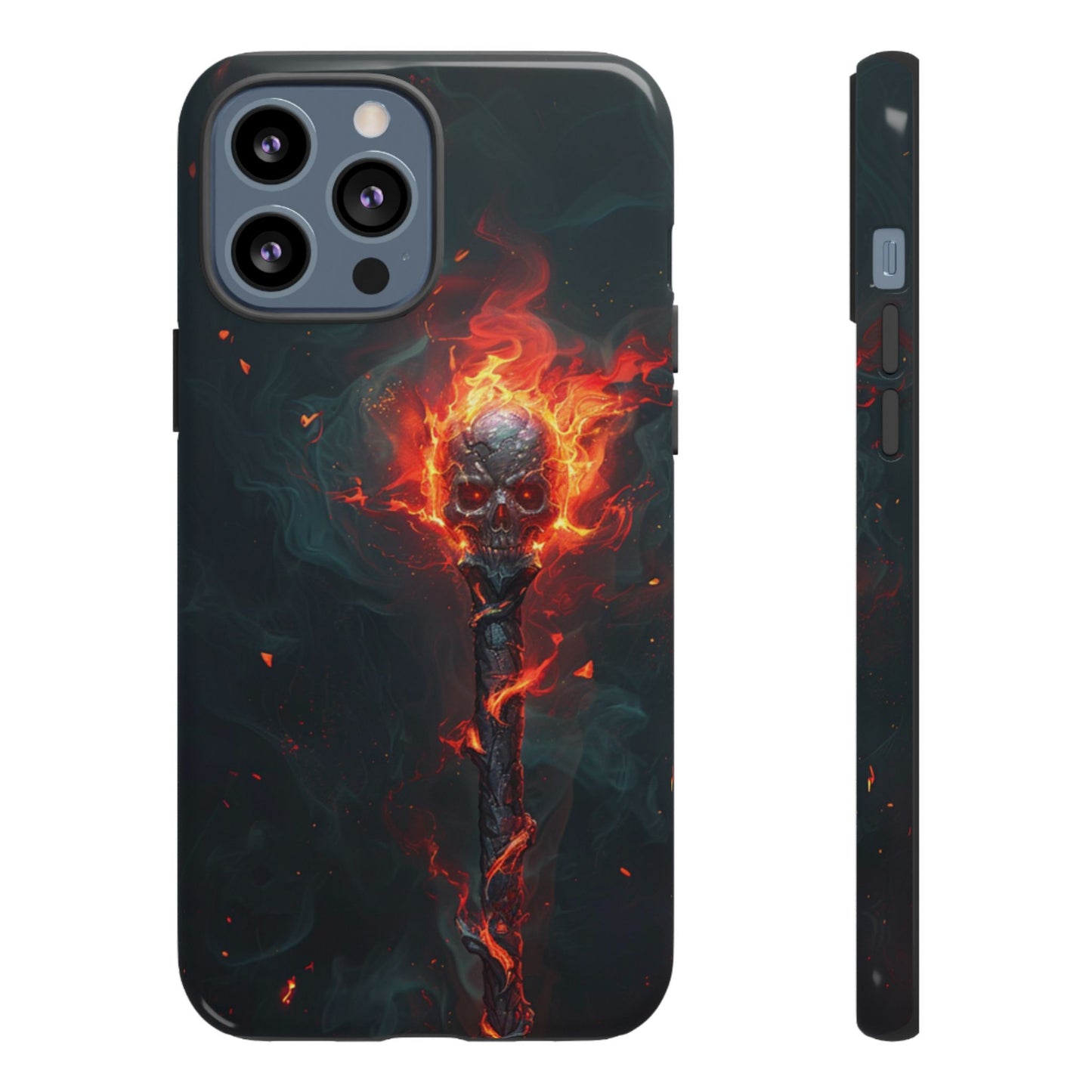 Inferno Skull Staff - Tough iPhone Case