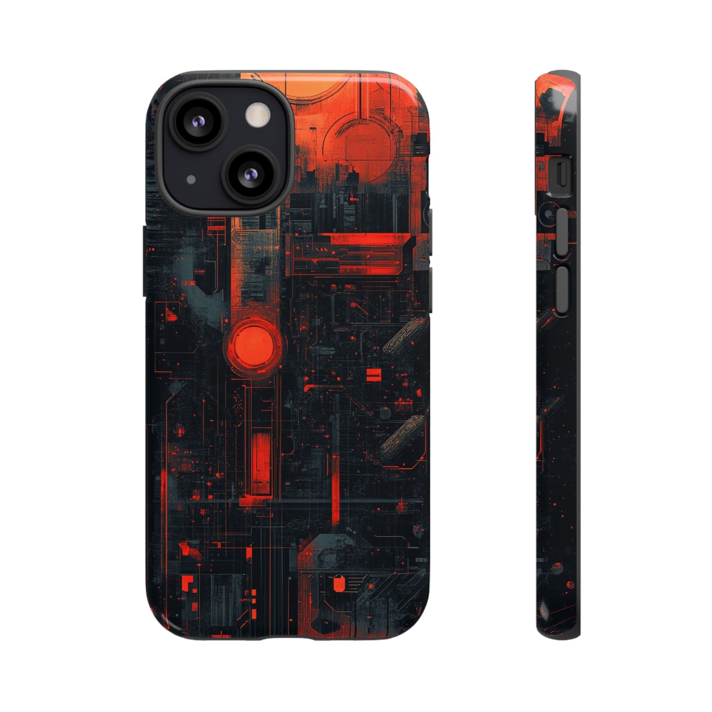 Neon Circuit Matrix – Tough iPhone Case