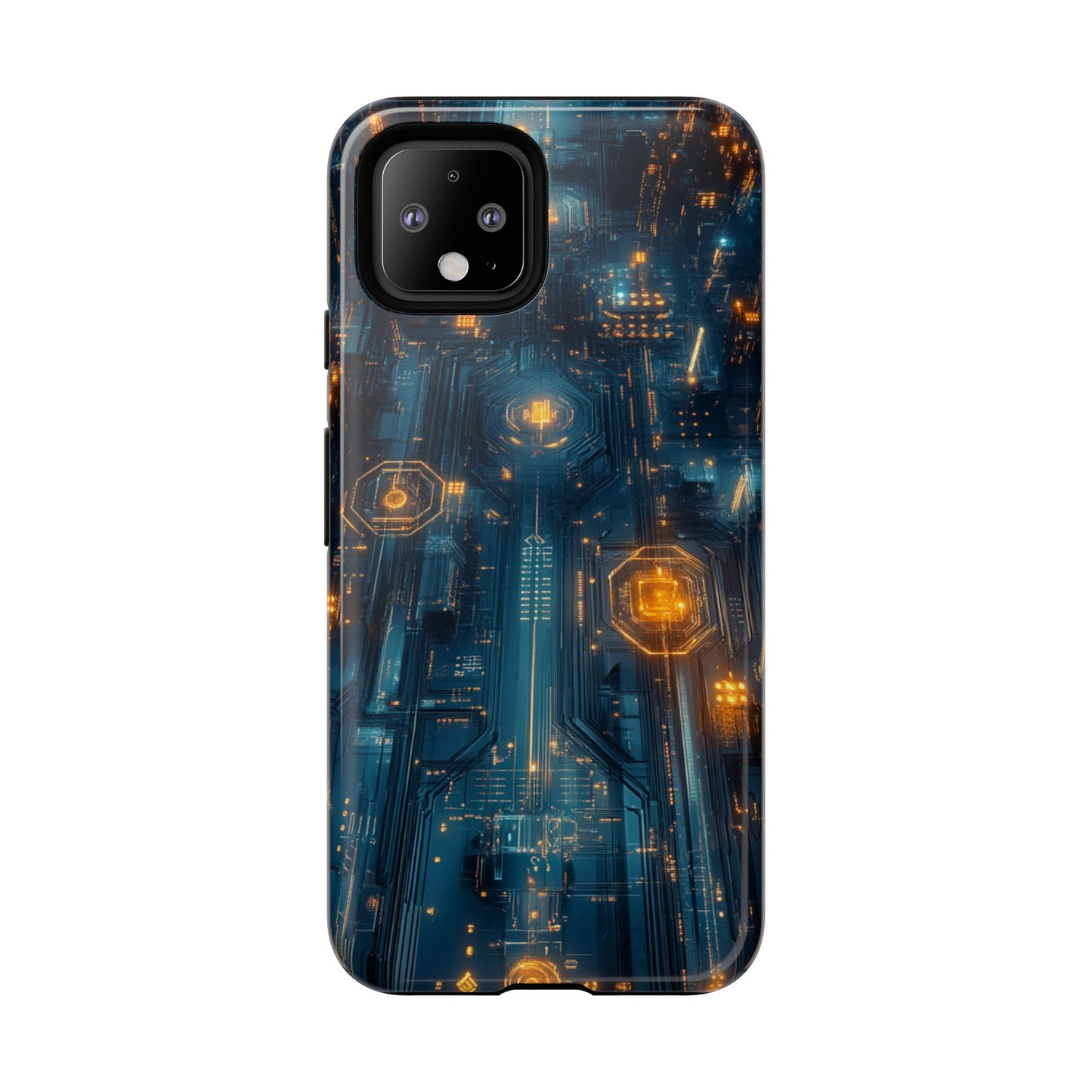 Quantum Neon Skyline – Tough Google Pixel Case