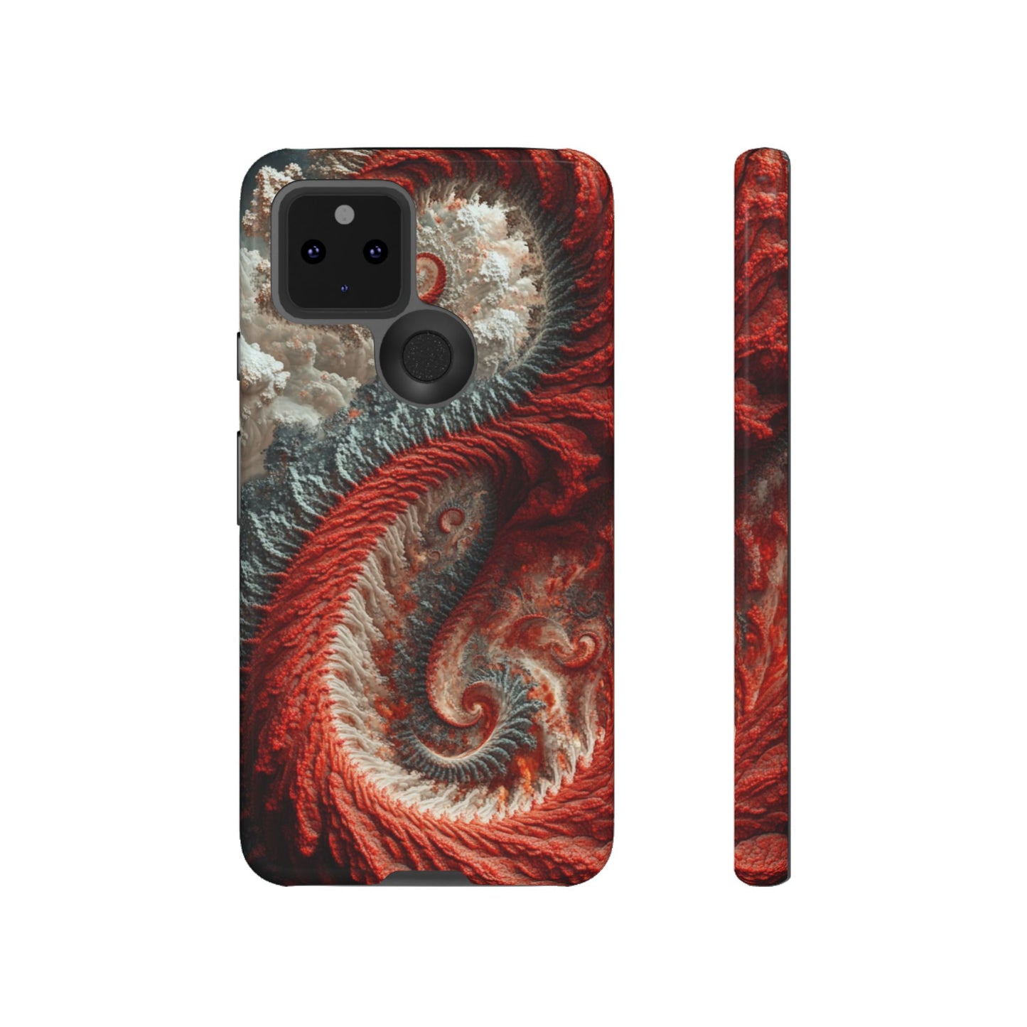 Crimson Spiral Fractal – Tough Google Pixel Case