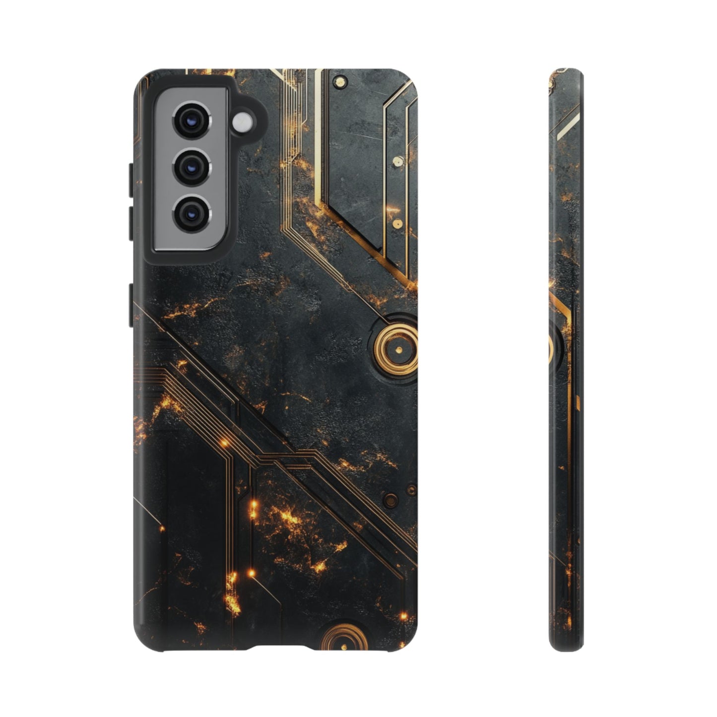 Obsidian Ember Circuit – Tough Samsung Galaxy Case