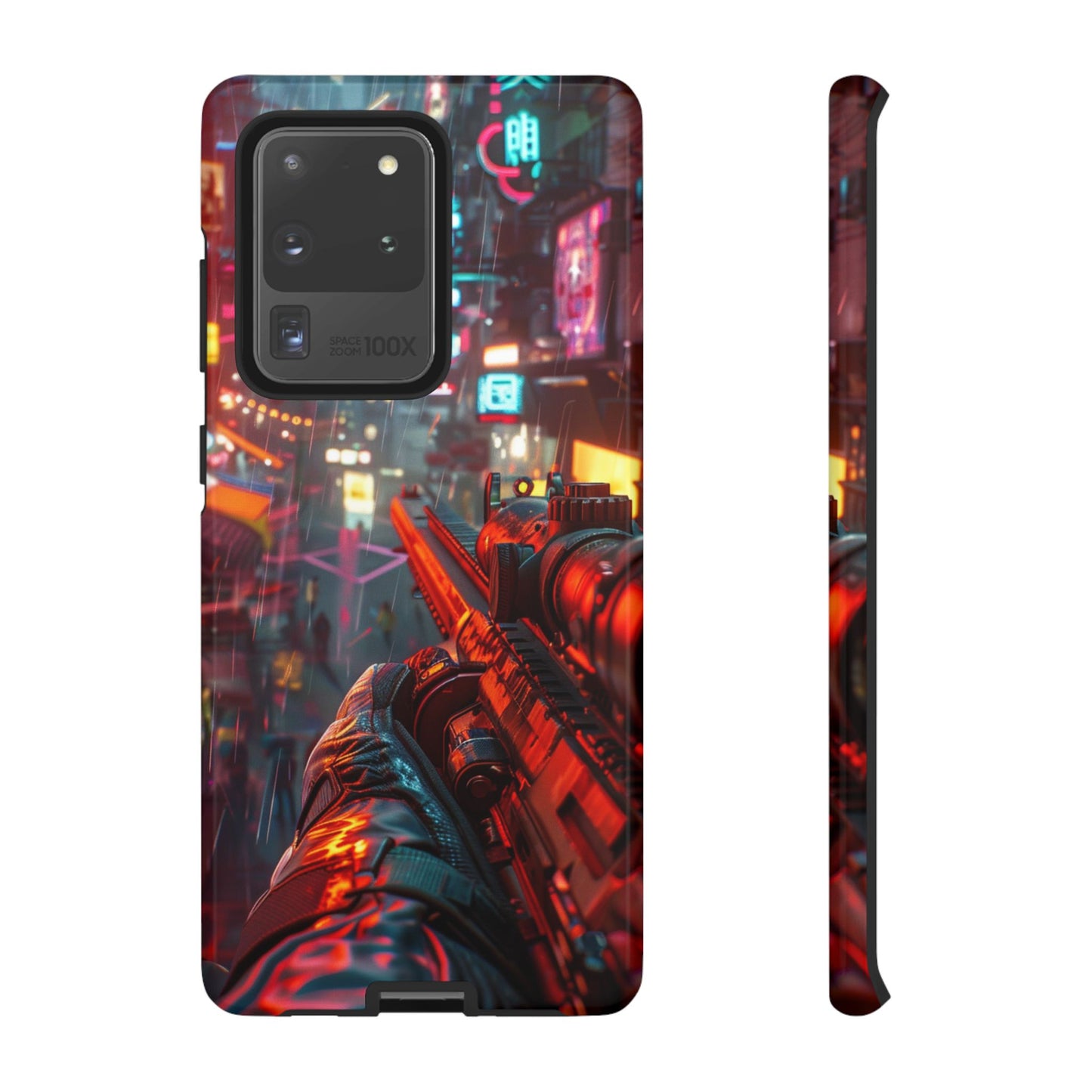Neon Rain Sniper – Tough Samsung Galaxy Case