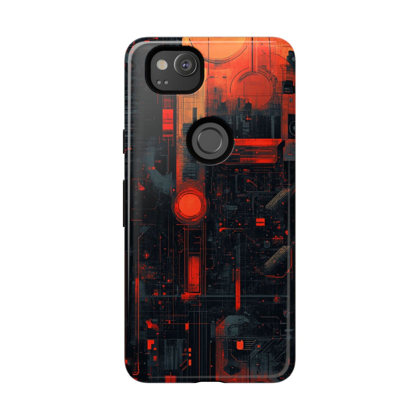 Neon Circuit Matrix – Tough Google Pixel Case