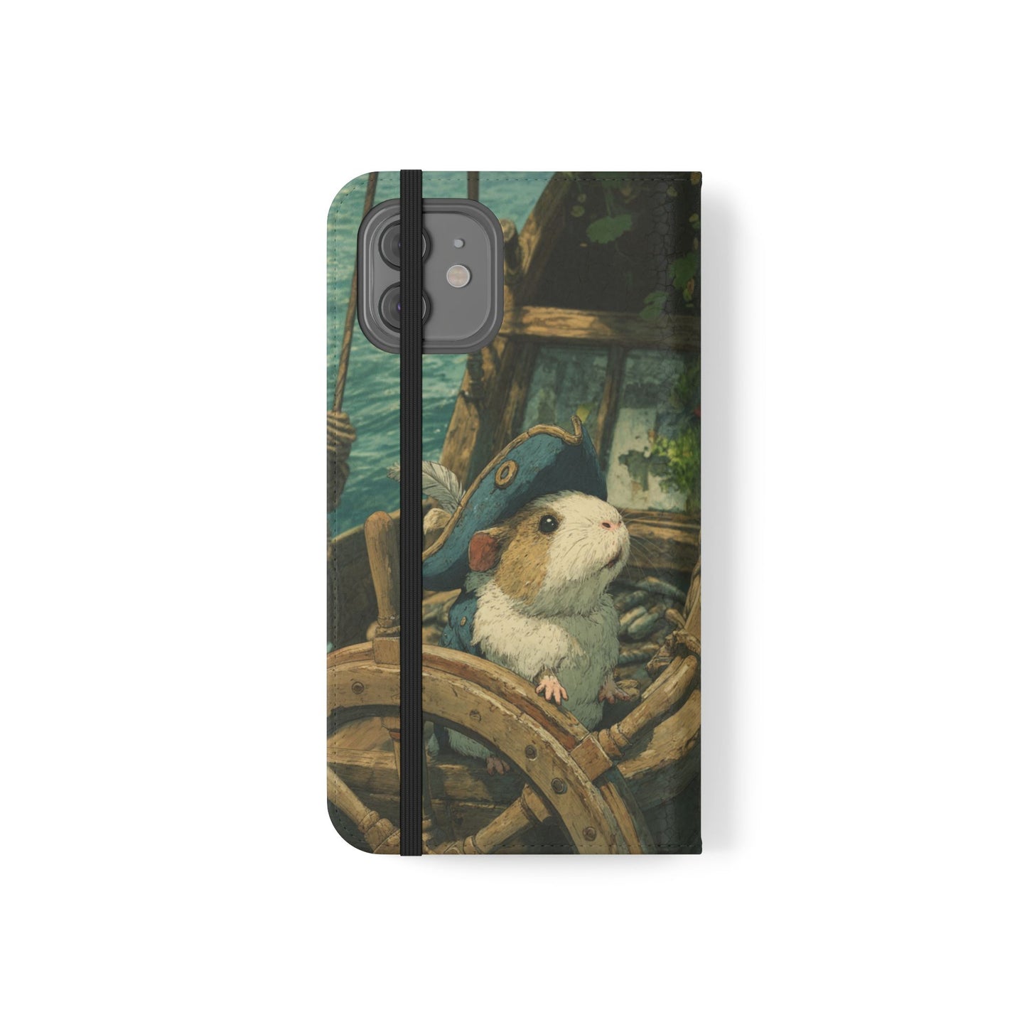 Pirate Captain Guinea Pig - Wallet Flip Case