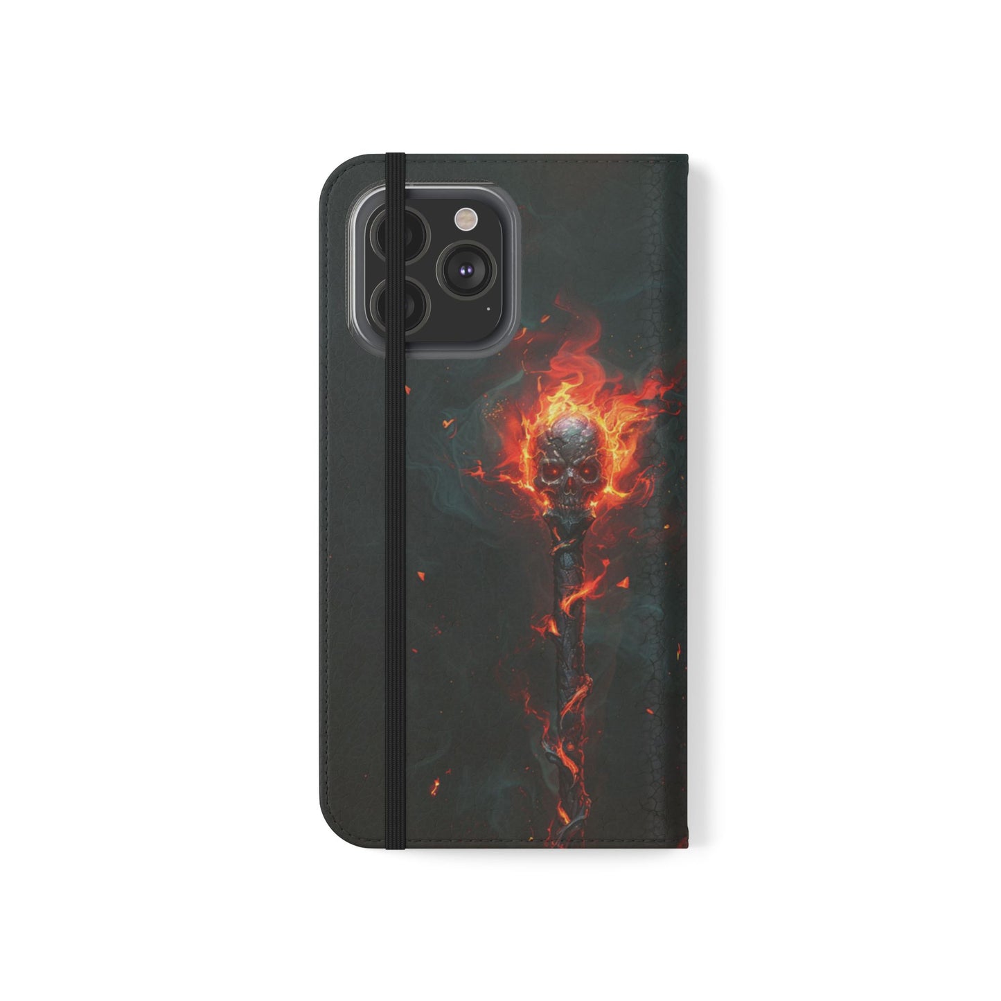 Inferno Skull Staff - Wallet Flip Case