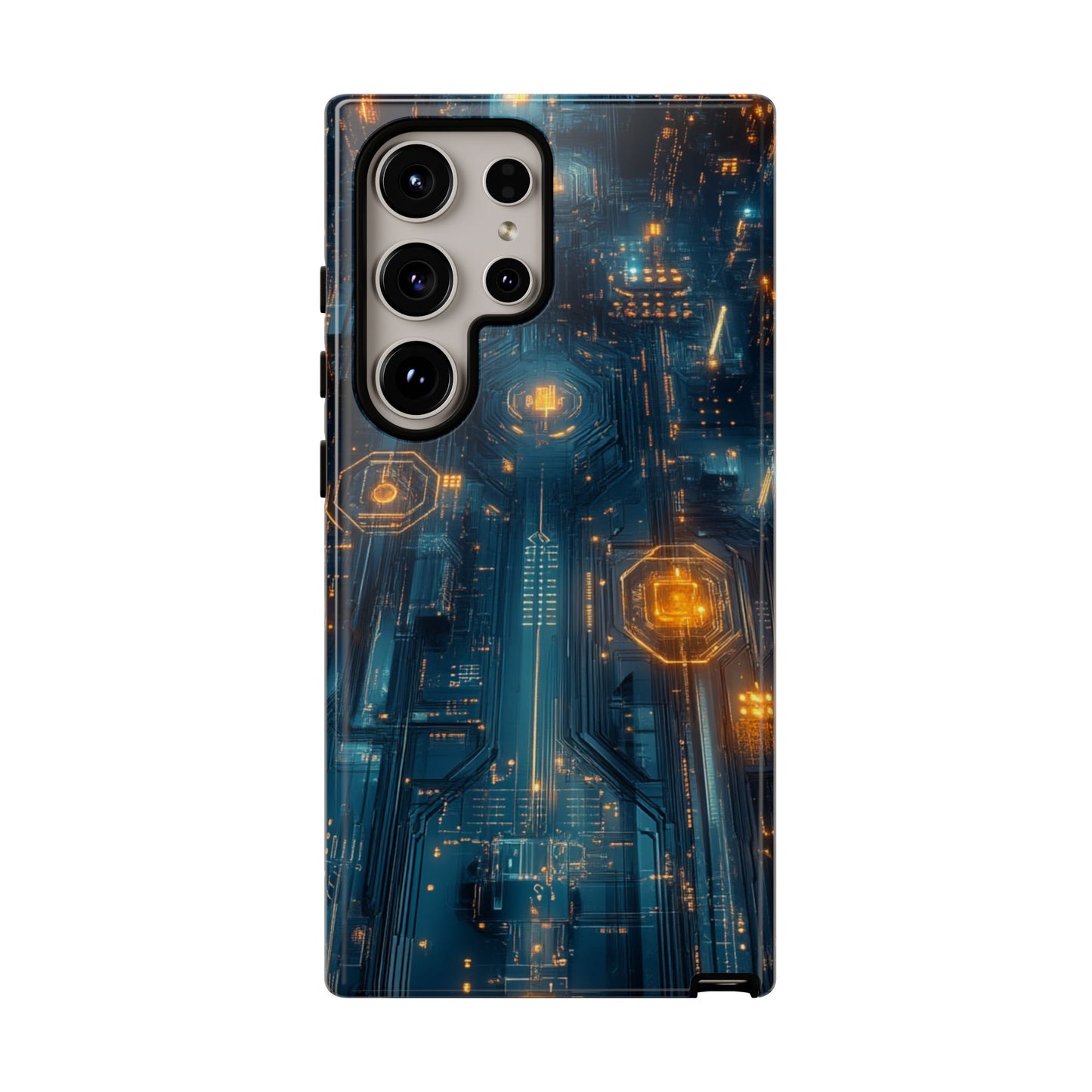 Quantum Neon Skyline – Tough Samsung Galaxy Case