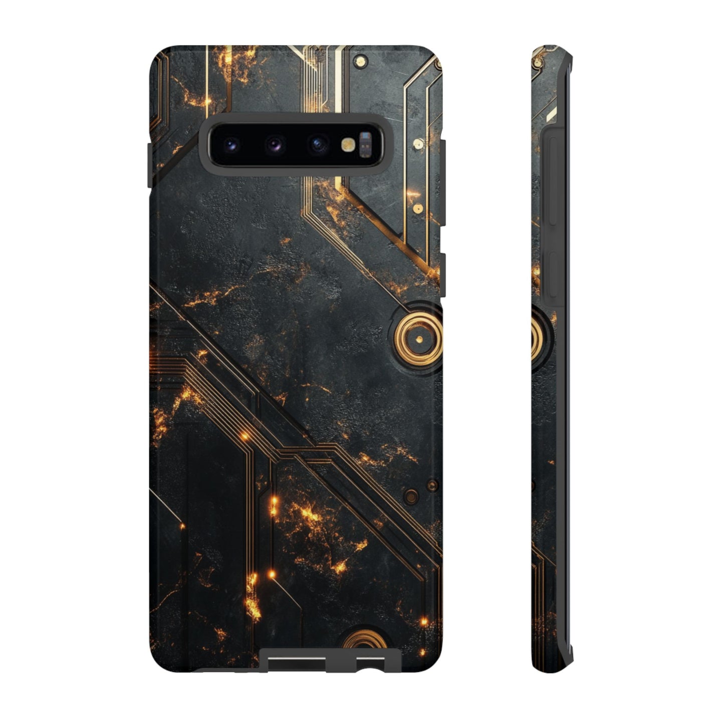 Obsidian Ember Circuit – Tough Samsung Galaxy Case