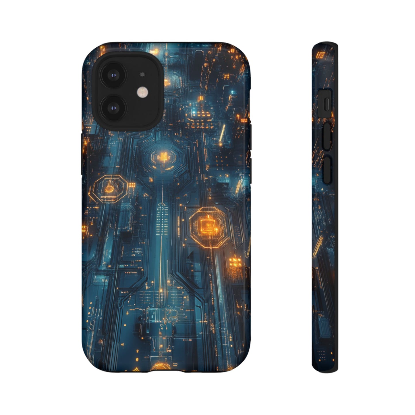 Quantum Neon Skyline – Tough iPhone Case