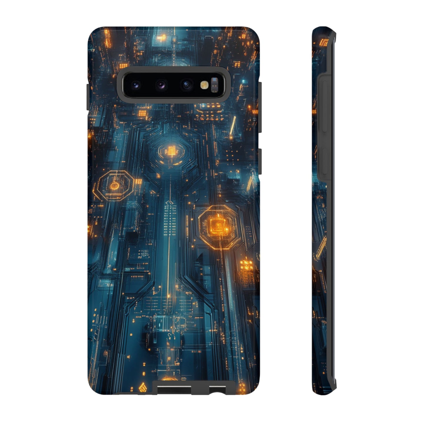 Quantum Neon Skyline – Tough Samsung Galaxy Case
