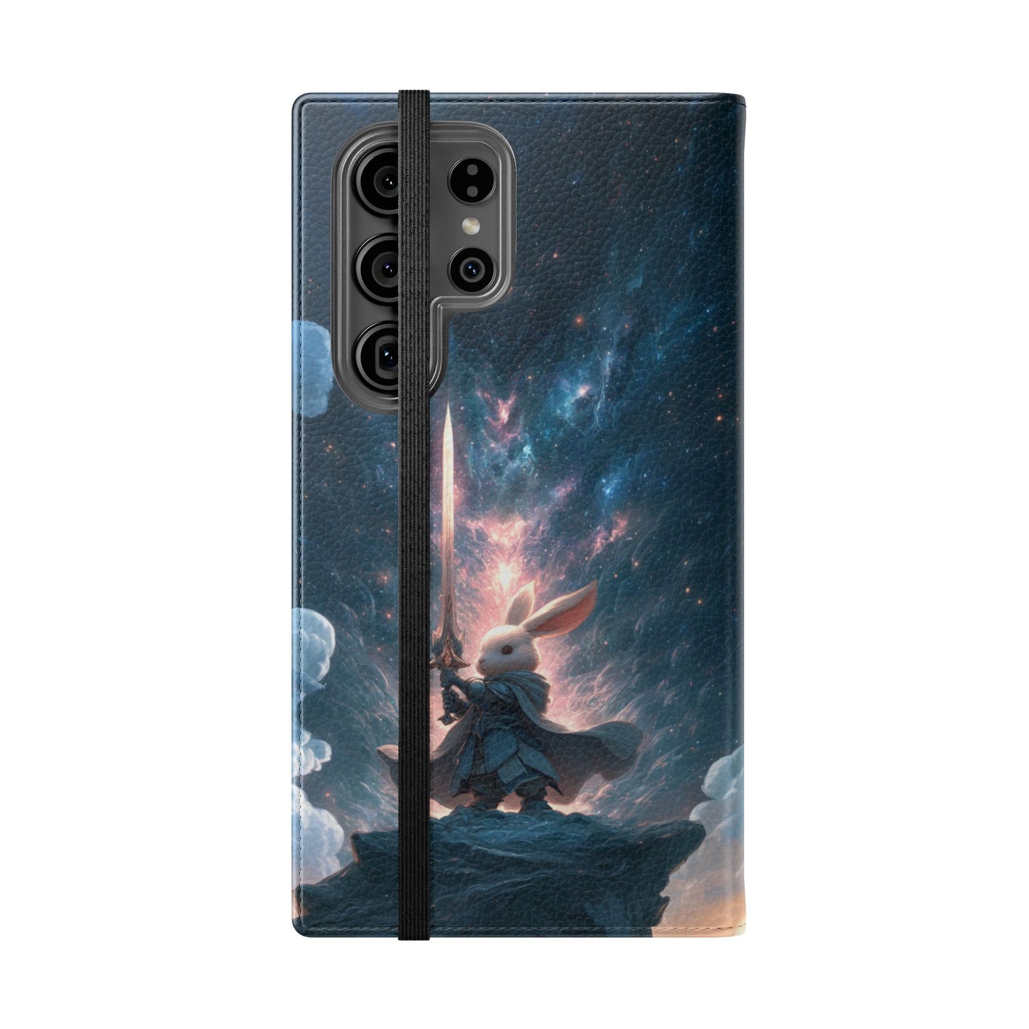 Cosmic Warrior Rabbit - Wallet Flip Case