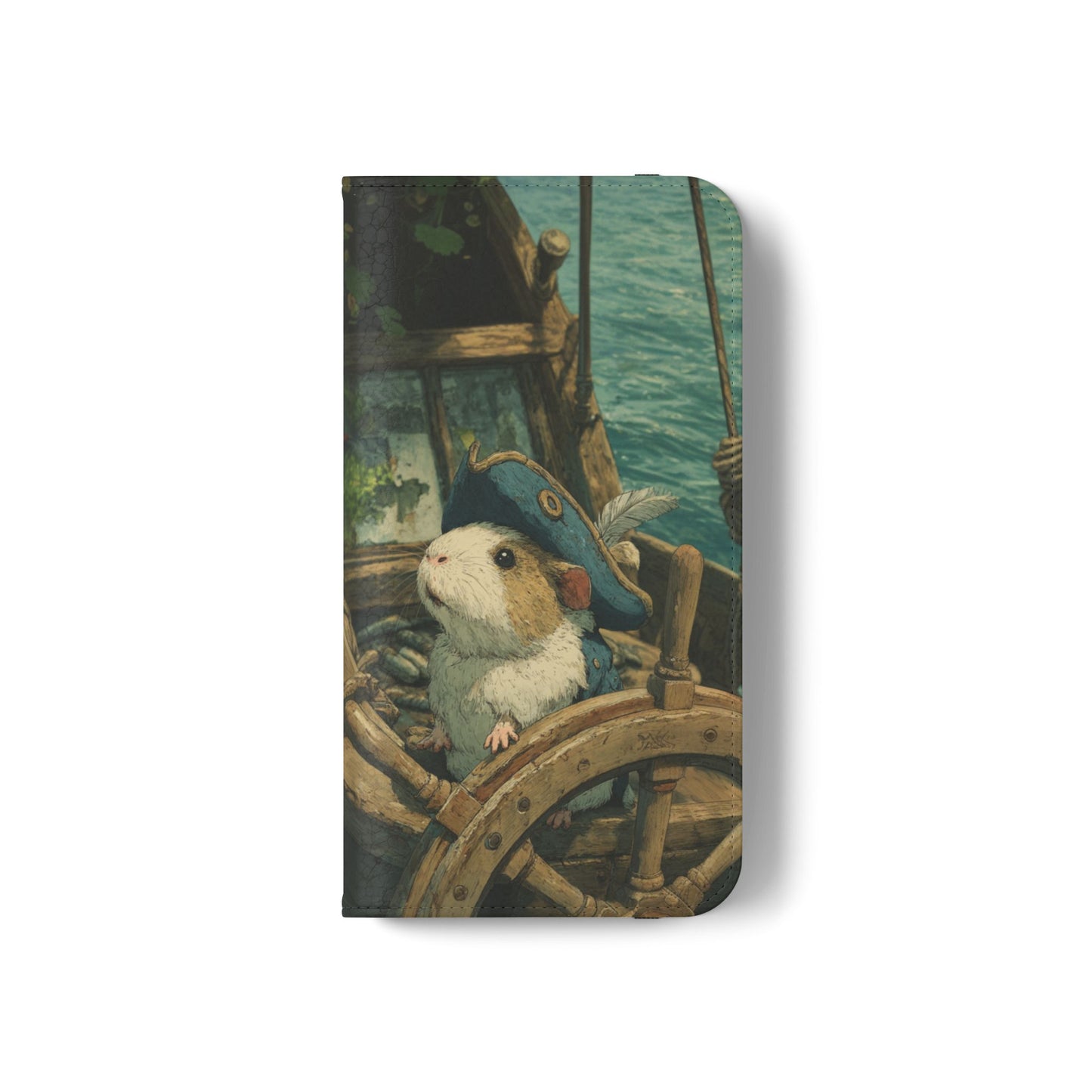 Pirate Captain Guinea Pig - Wallet Flip Case
