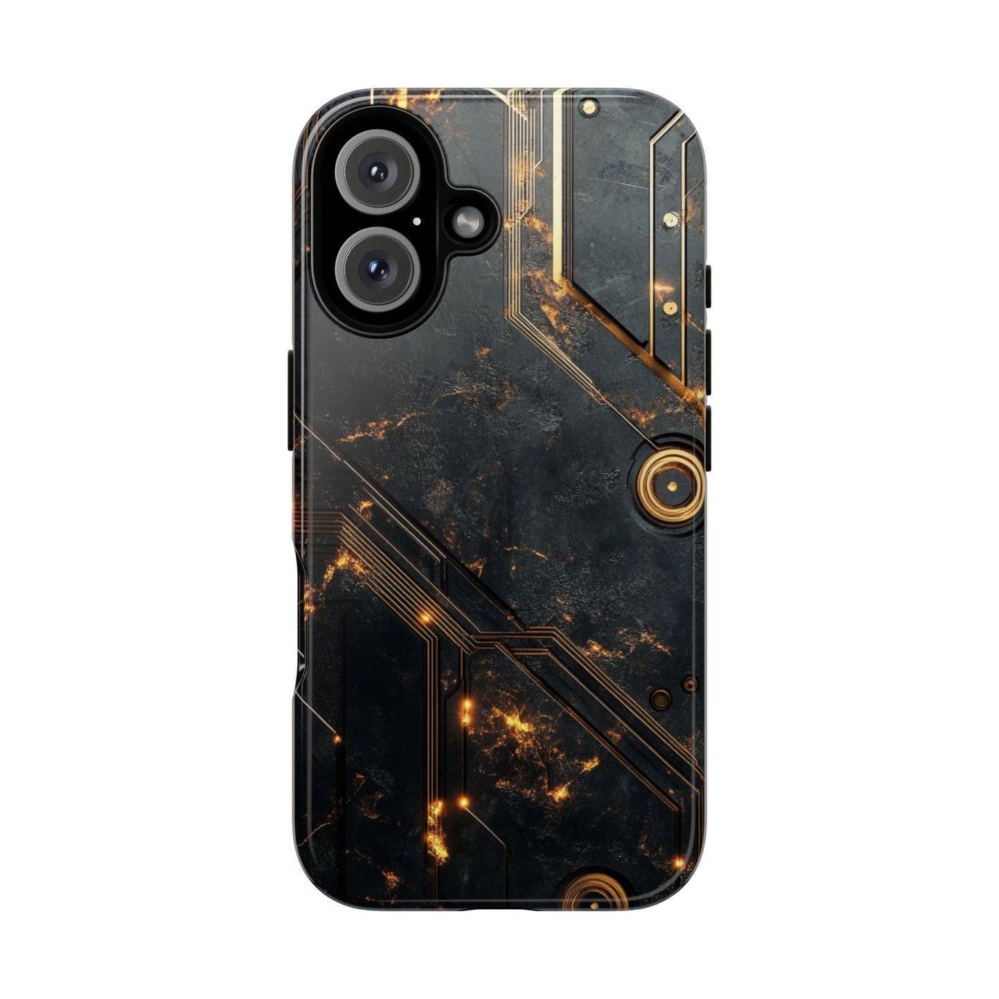 Obsidian Ember Circuit – Tough iPhone Case