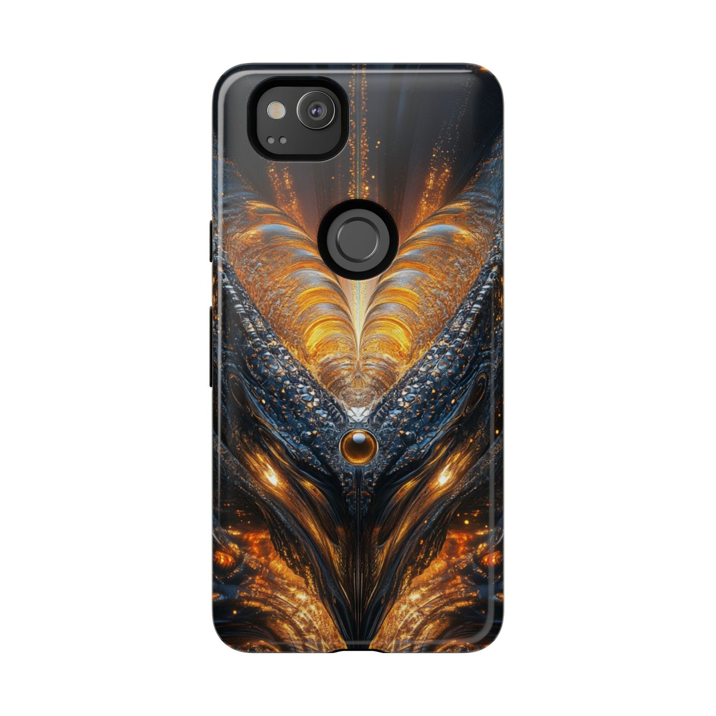 Obsidian Flare Fractal – Tough Google Pixel Case