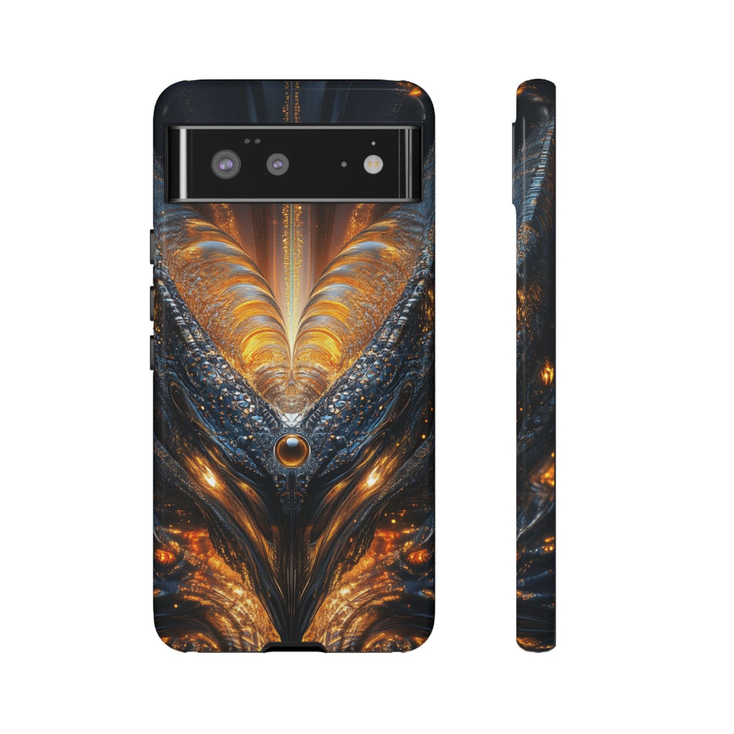 Obsidian Flare Fractal – Tough Google Pixel Case
