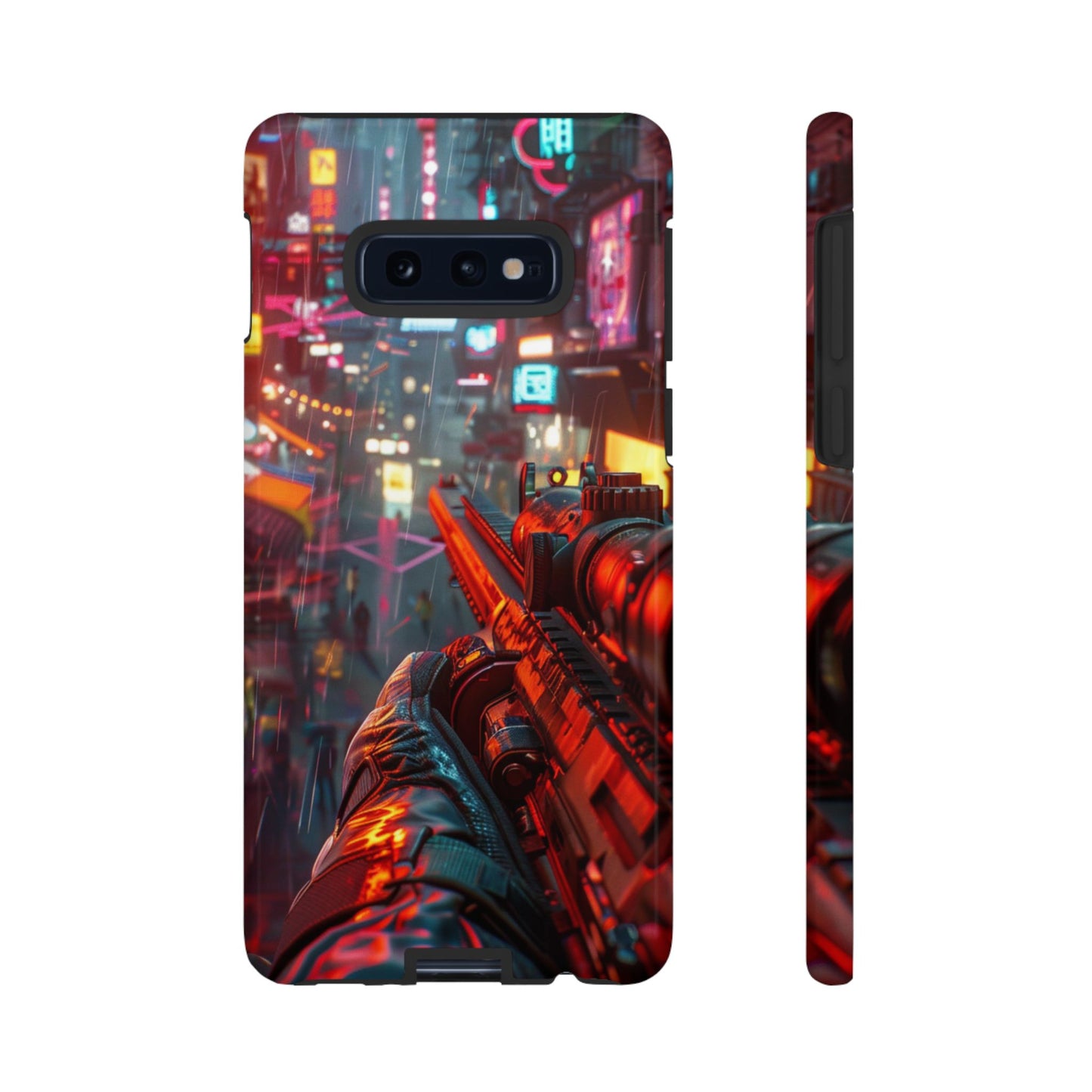 Neon Rain Sniper – Tough Samsung Galaxy Case