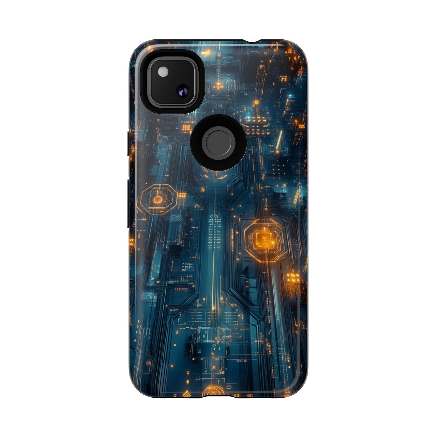 Quantum Neon Skyline – Tough Google Pixel Case