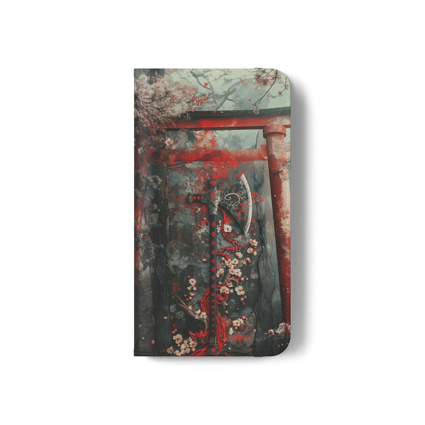 Sakura Warrior Axe - Wallet Flip Case