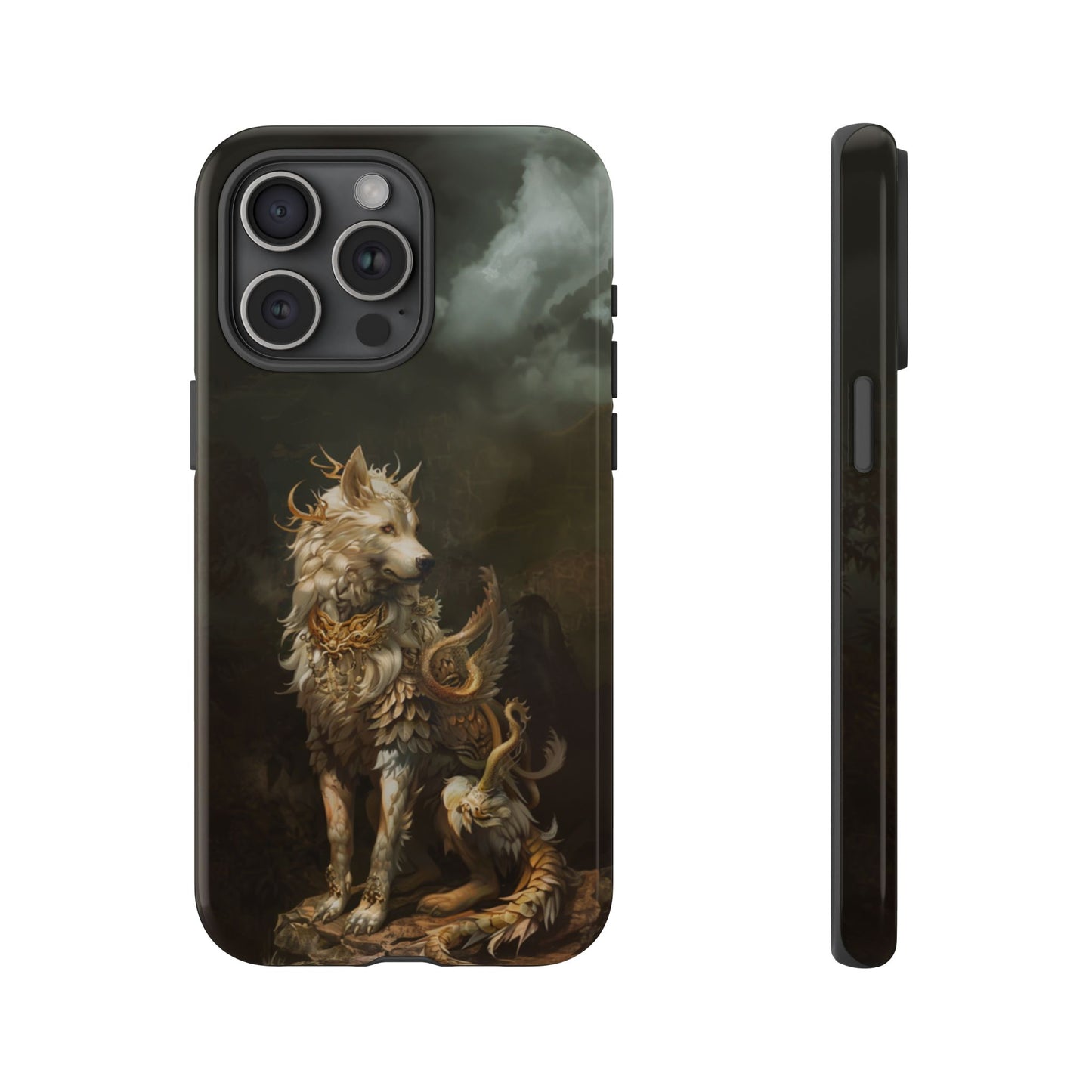 Antlered Wolf Guardian - Tough iPhone Case