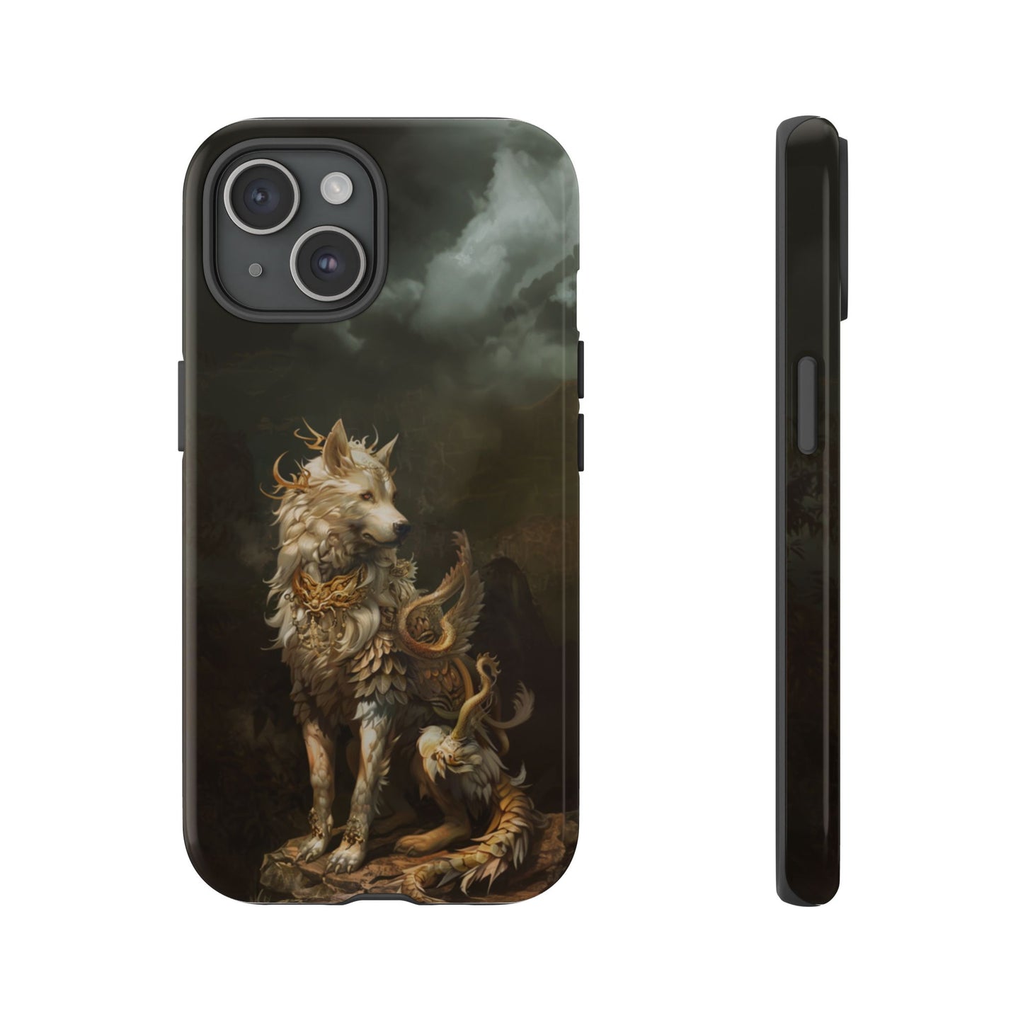 Antlered Wolf Guardian - Tough iPhone Case