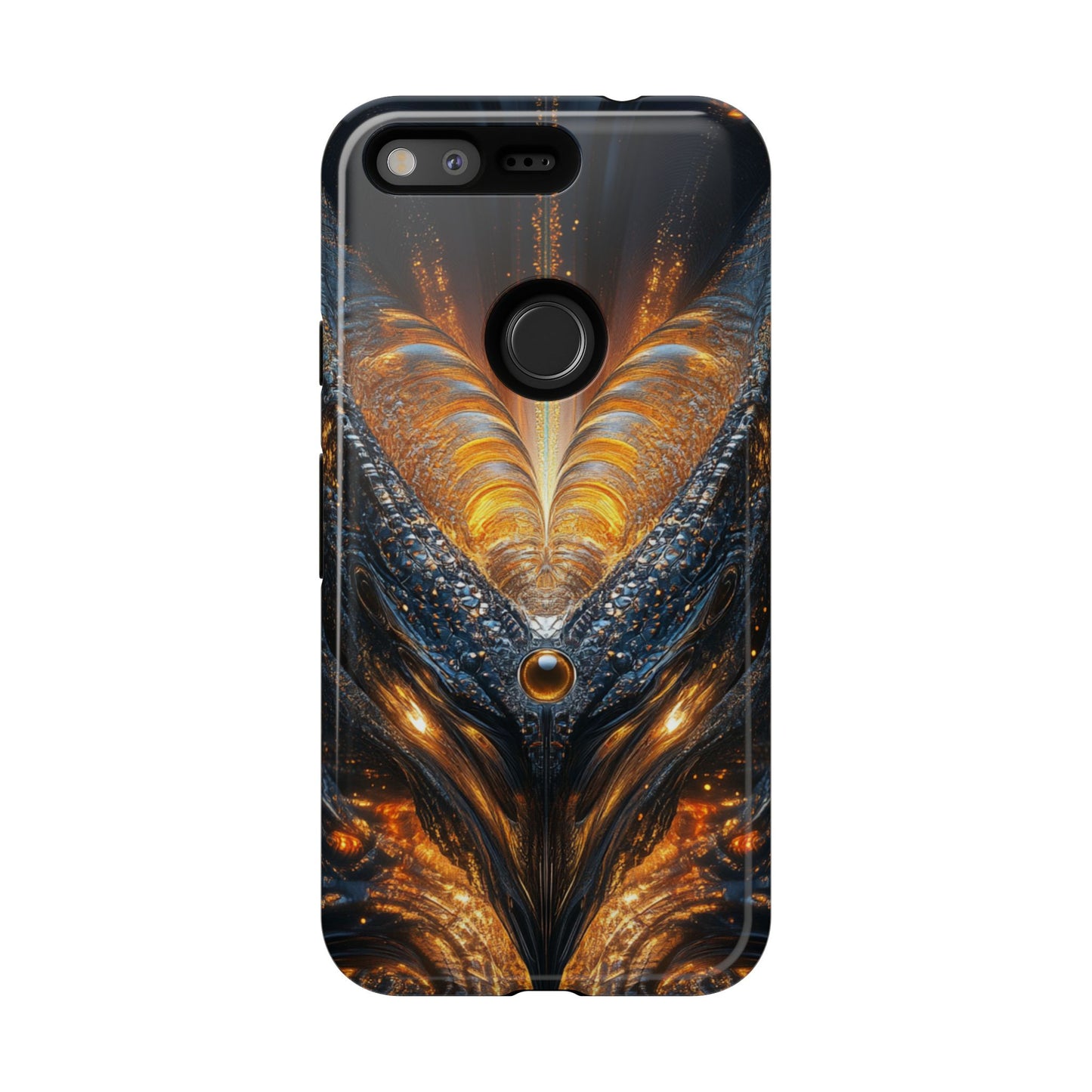 Obsidian Flare Fractal – Tough Google Pixel Case