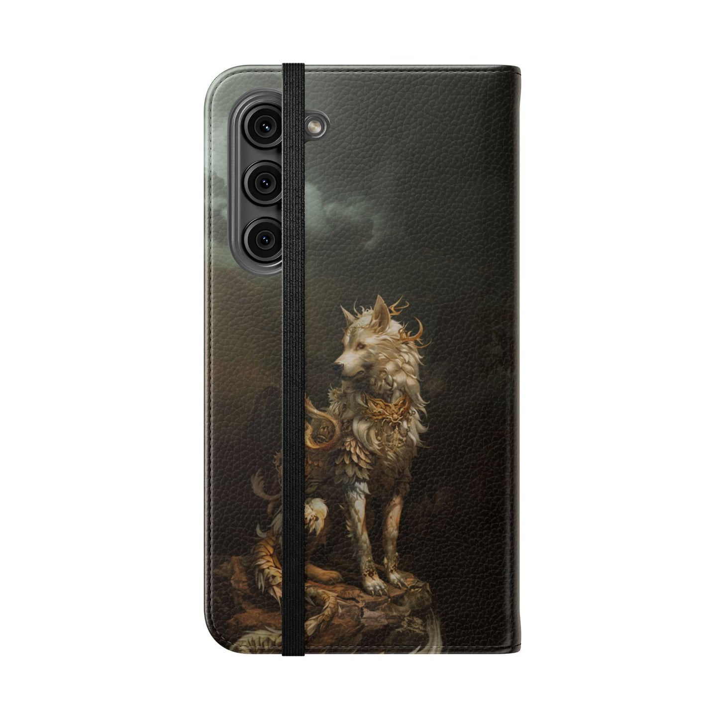 Antlered Wolf Guardian - Wallet Flip Case