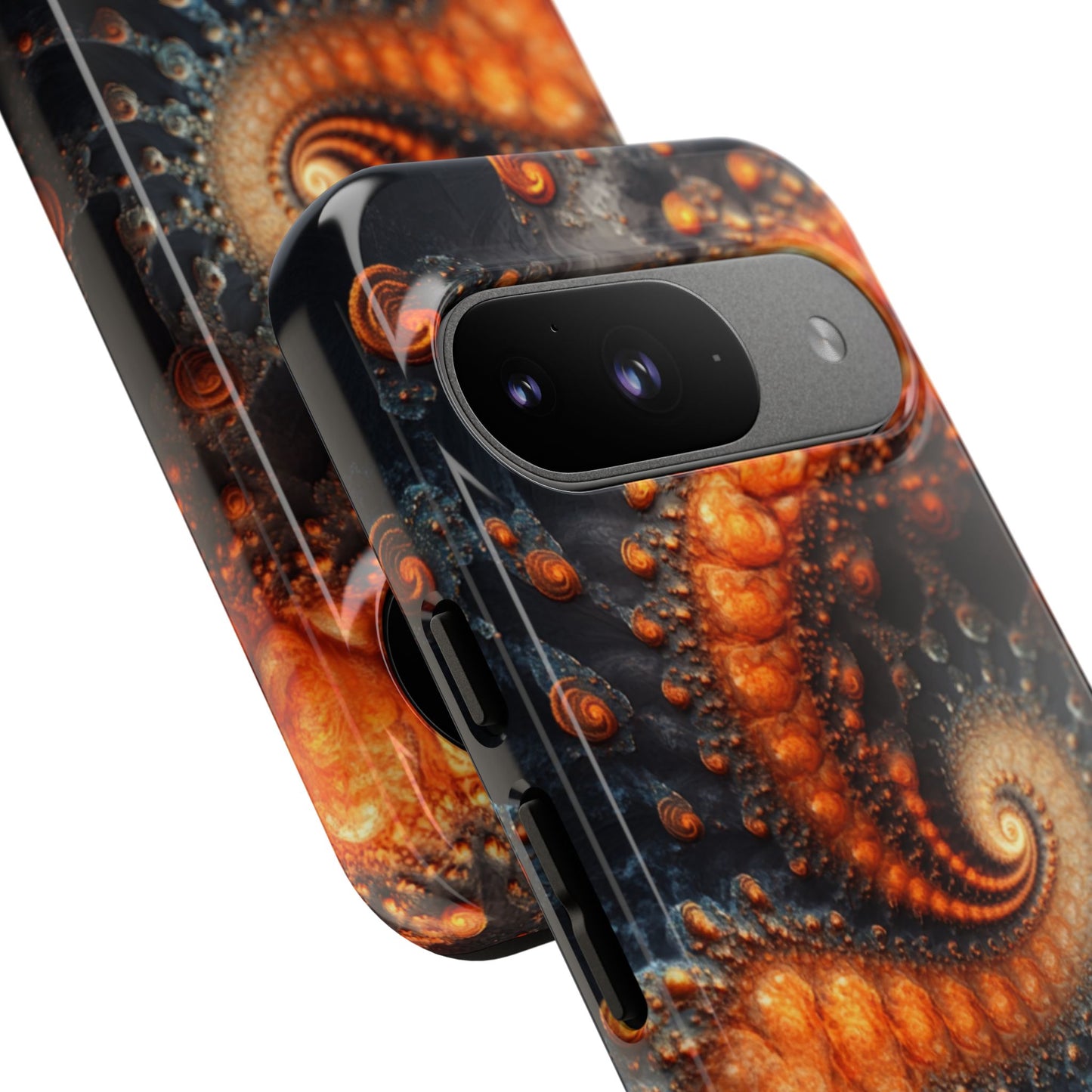 Amber Spiral Fractal – Tough Google Pixel Case