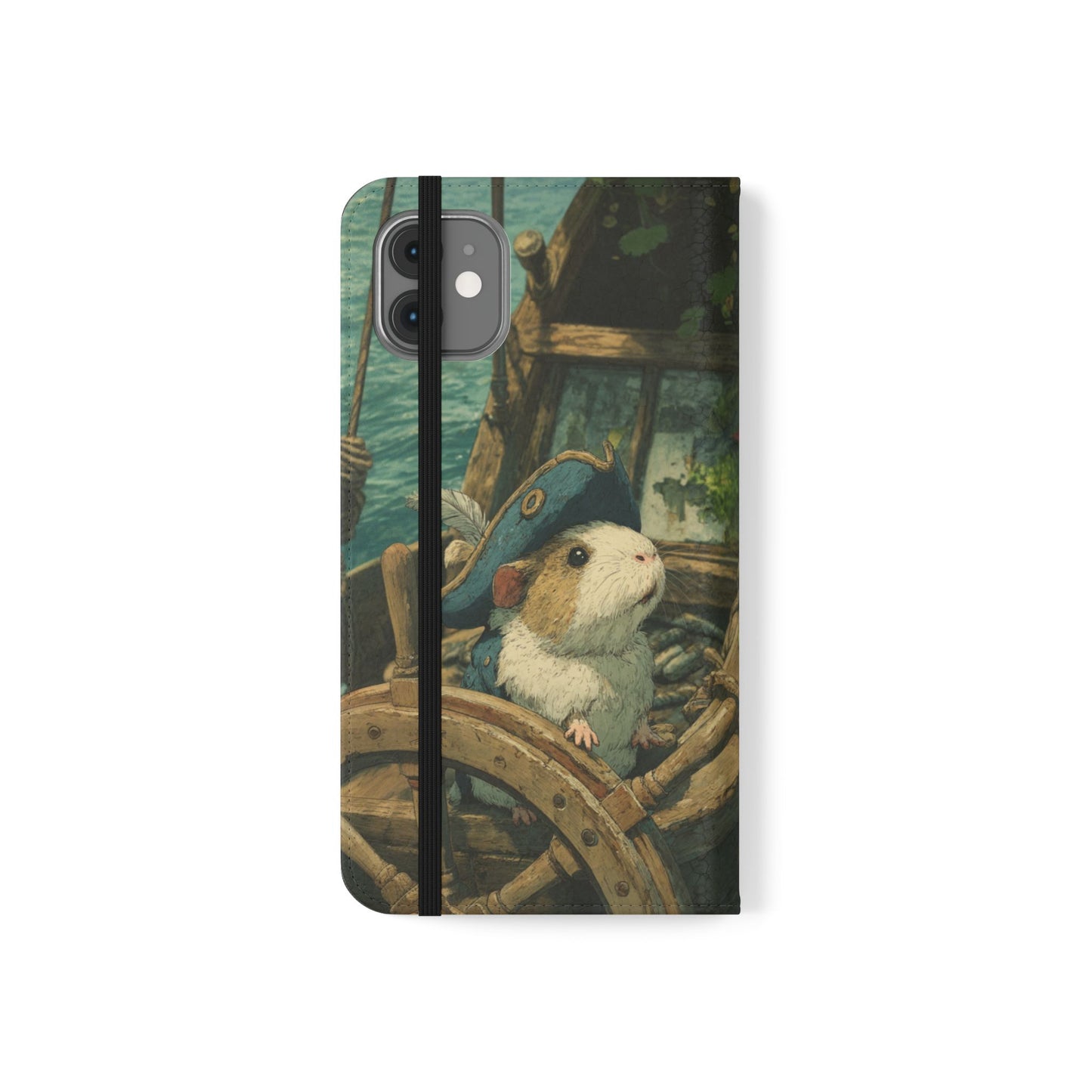 Pirate Captain Guinea Pig - Wallet Flip Case