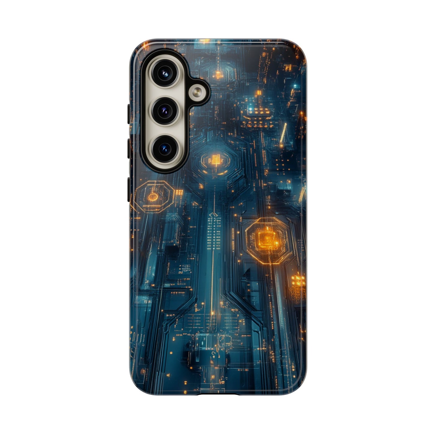Quantum Neon Skyline – Tough Samsung Galaxy Case