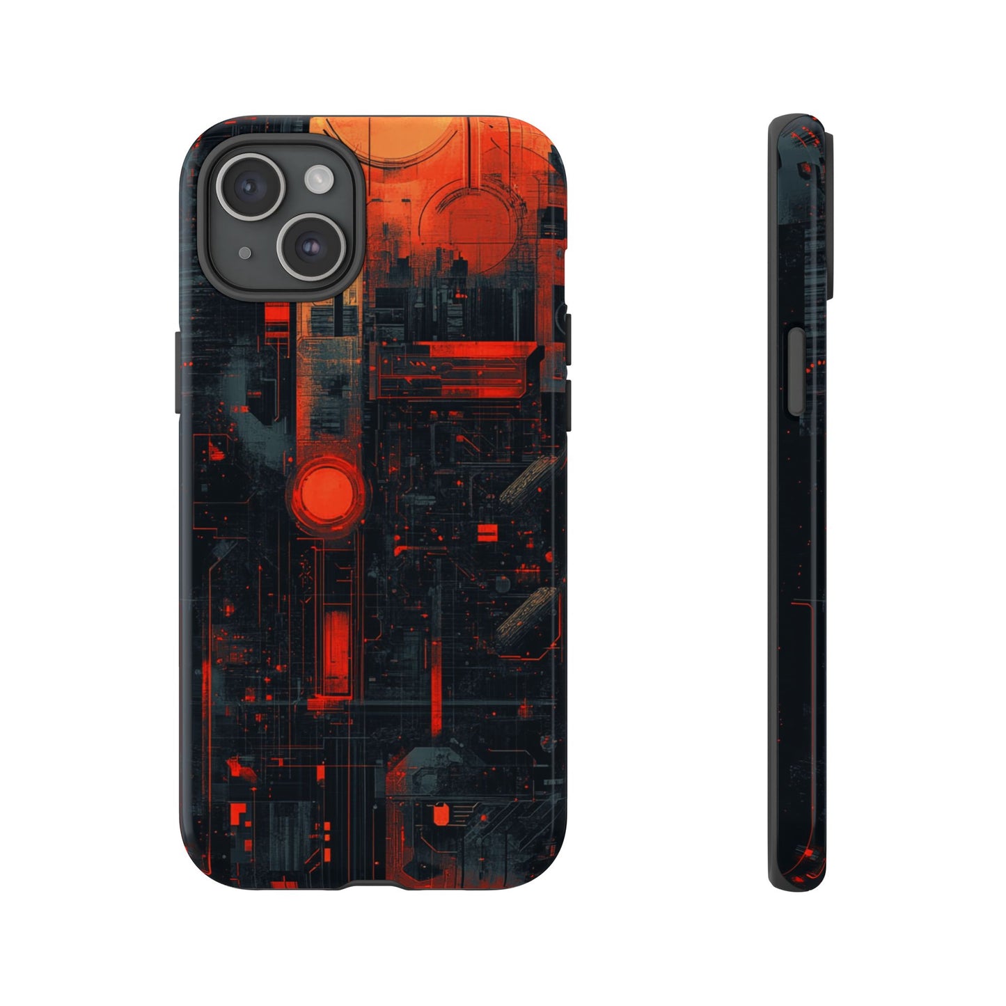 Neon Circuit Matrix – Tough iPhone Case
