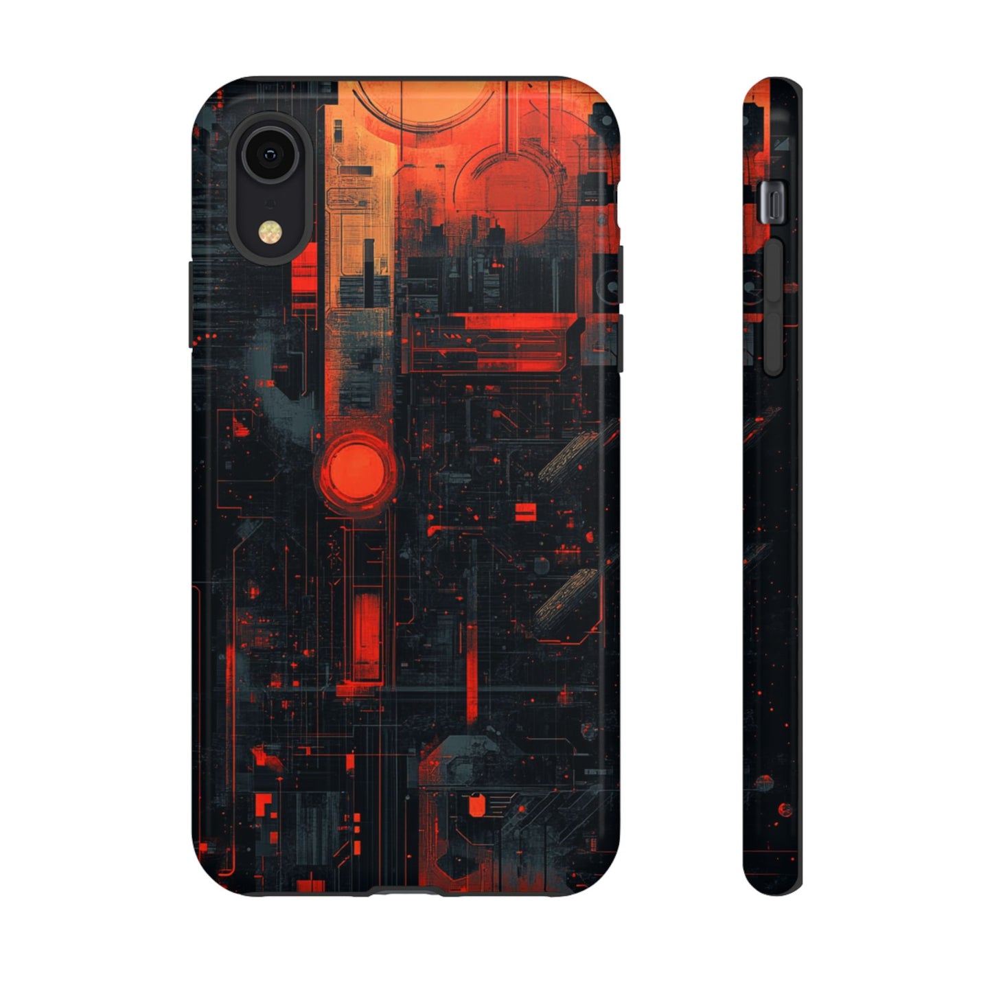 Neon Circuit Matrix – Tough iPhone Case