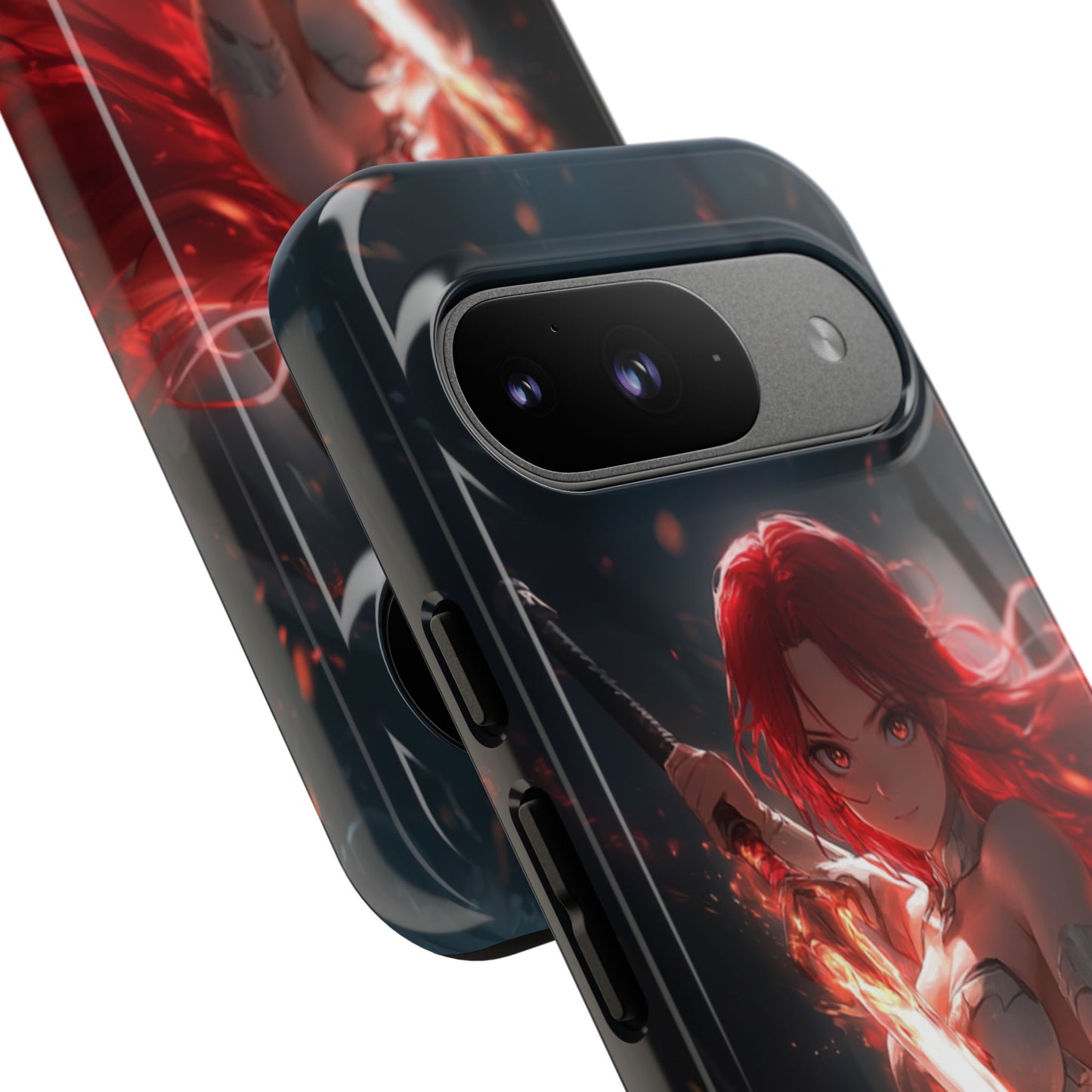 Crimson Ember Warrior – Tough Google Pixel Case