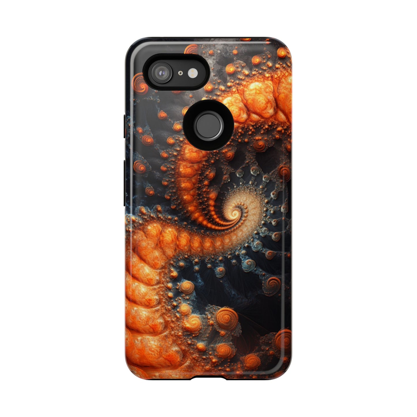 Amber Spiral Fractal – Tough Google Pixel Case