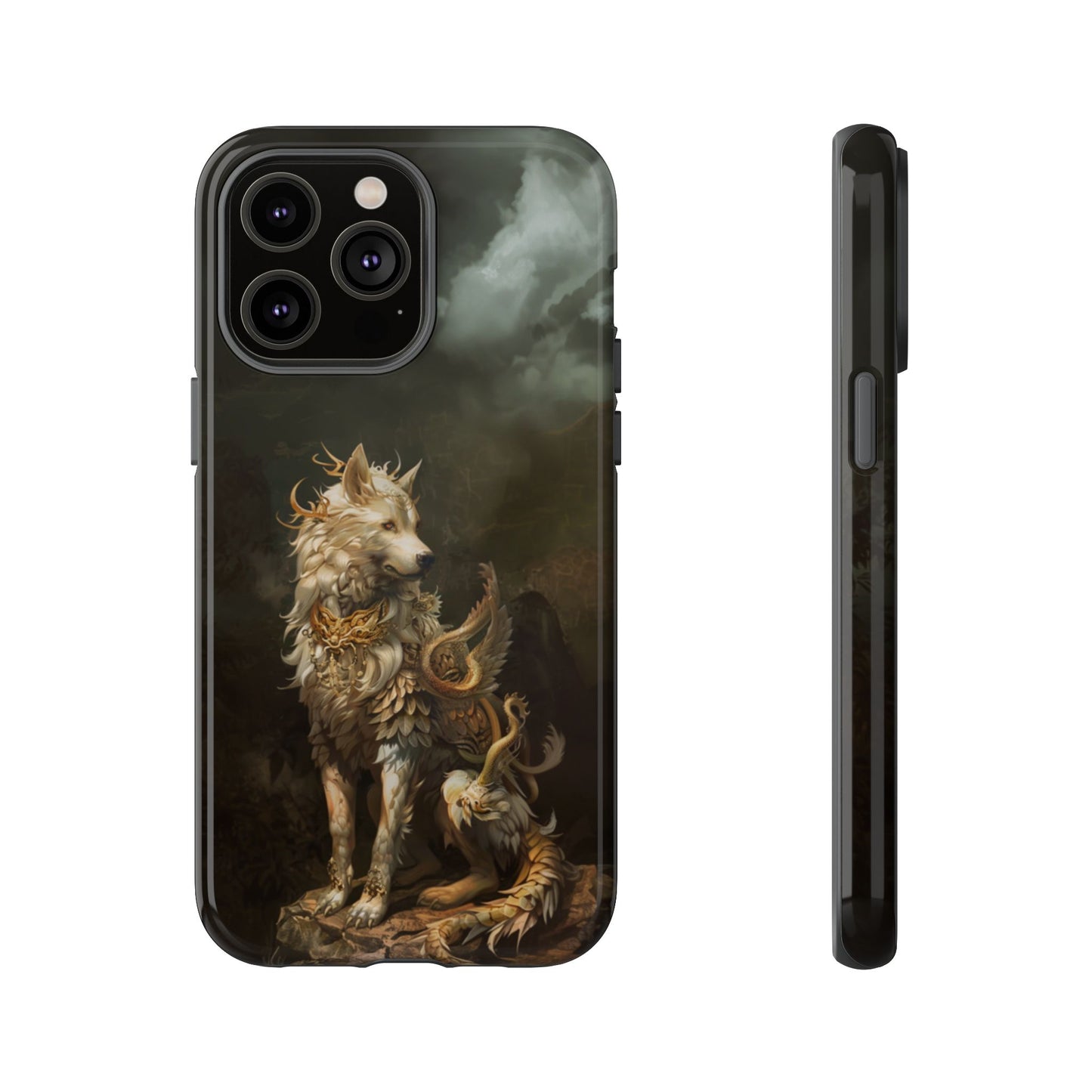 Antlered Wolf Guardian - Tough iPhone Case