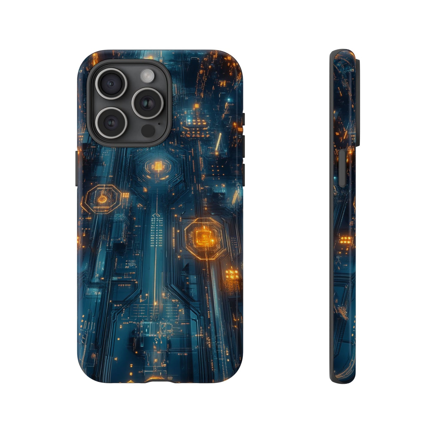 Quantum Neon Skyline – Tough iPhone Case