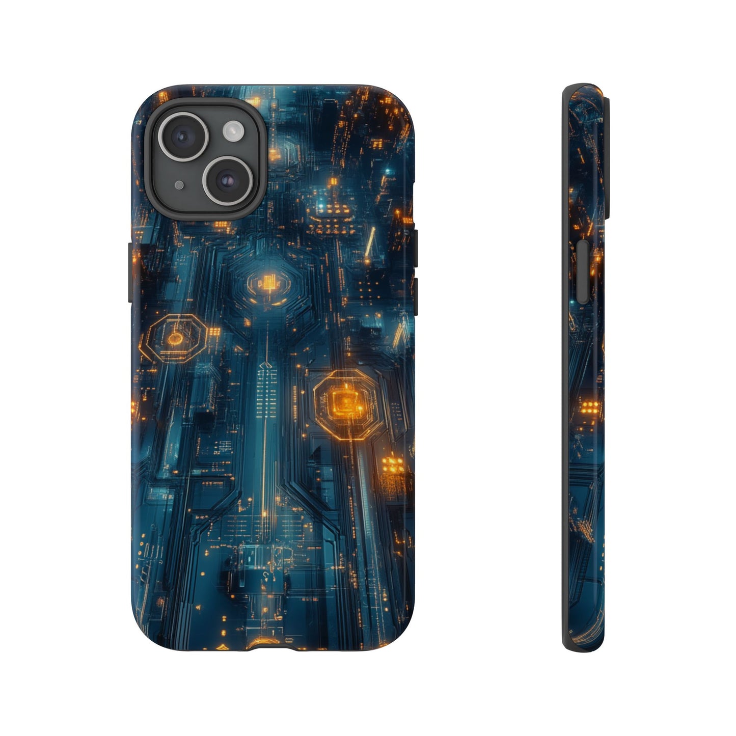 Quantum Neon Skyline – Tough iPhone Case