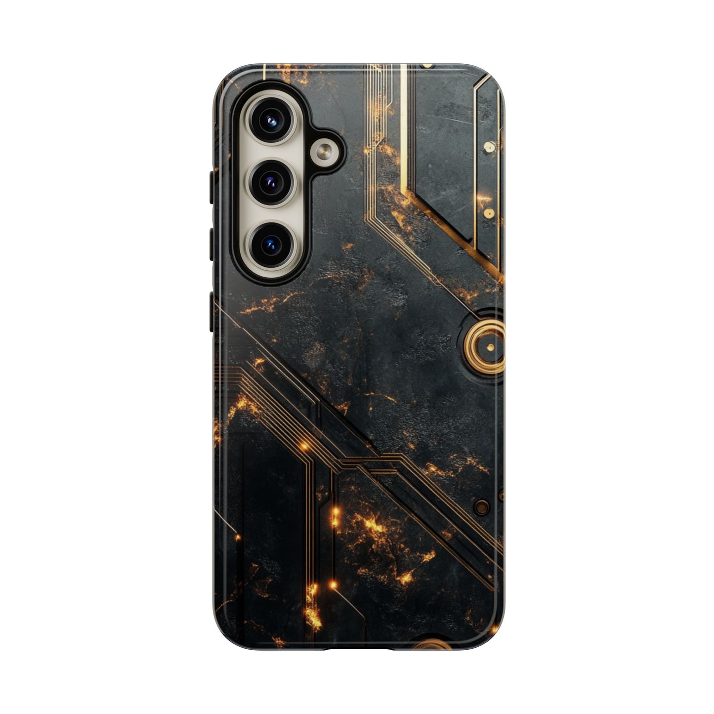 Obsidian Ember Circuit – Tough Samsung Galaxy Case