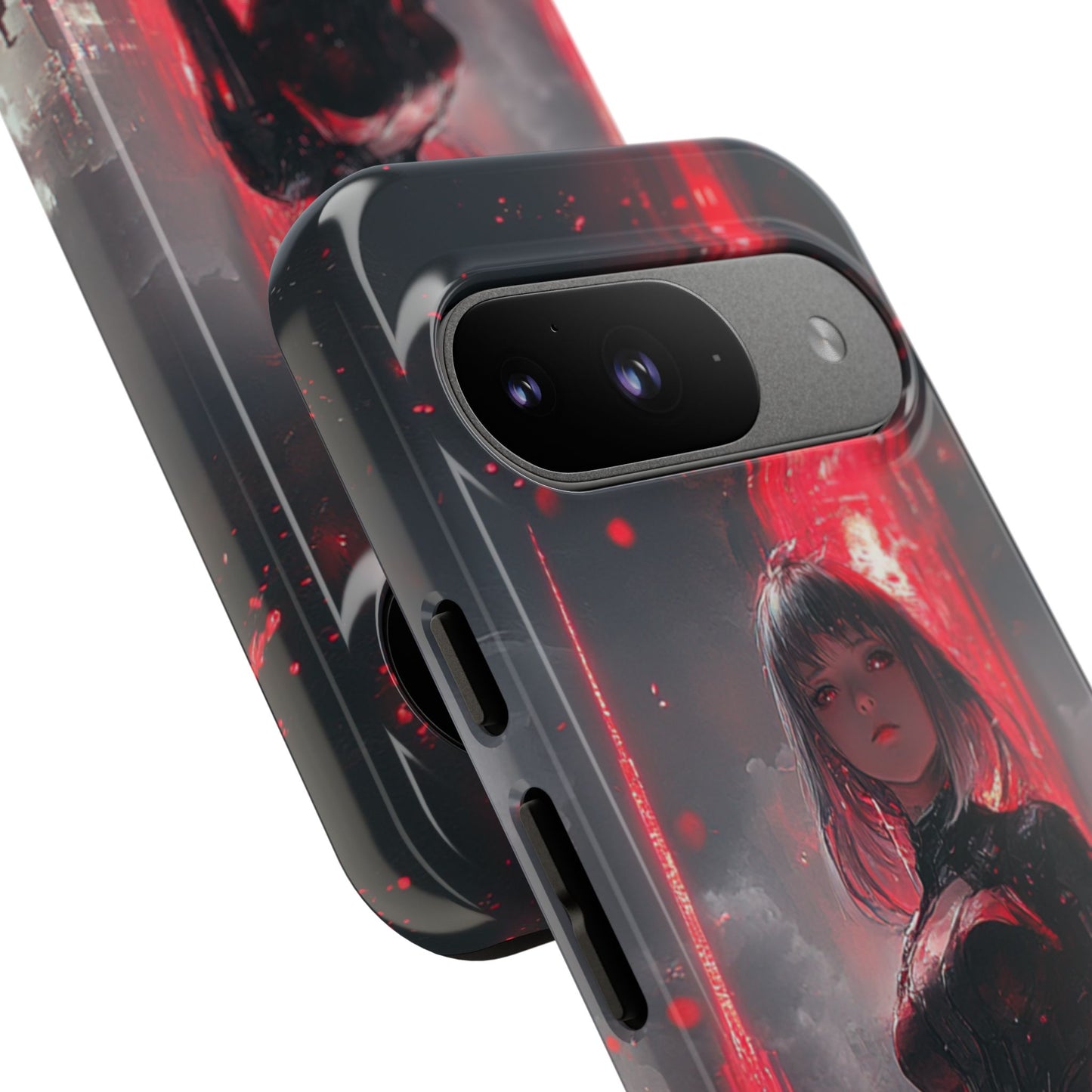 Crimson Cyber Sentinel – Tough Google Pixel Case