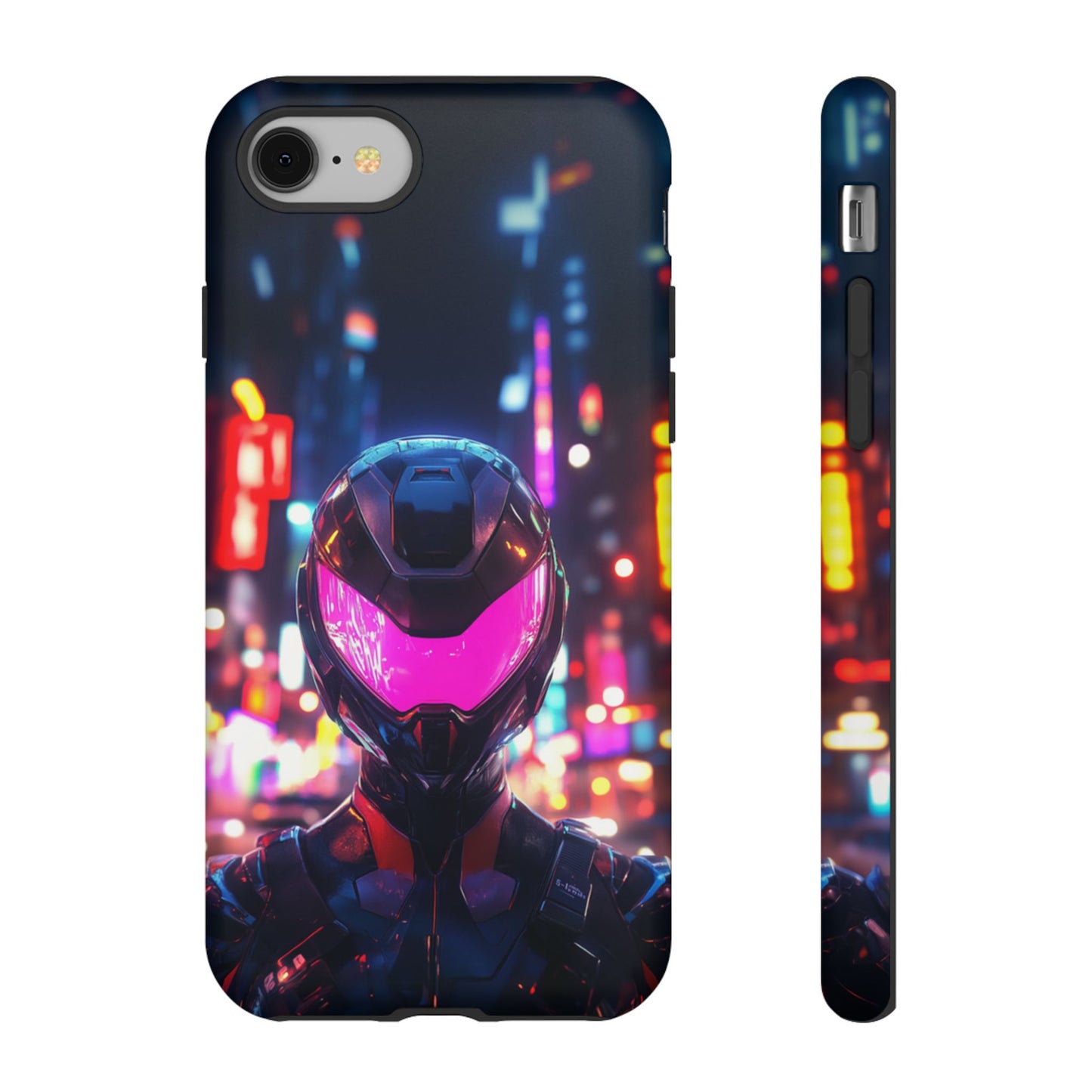 Neon Guardian Warrior – Tough iPhone Case