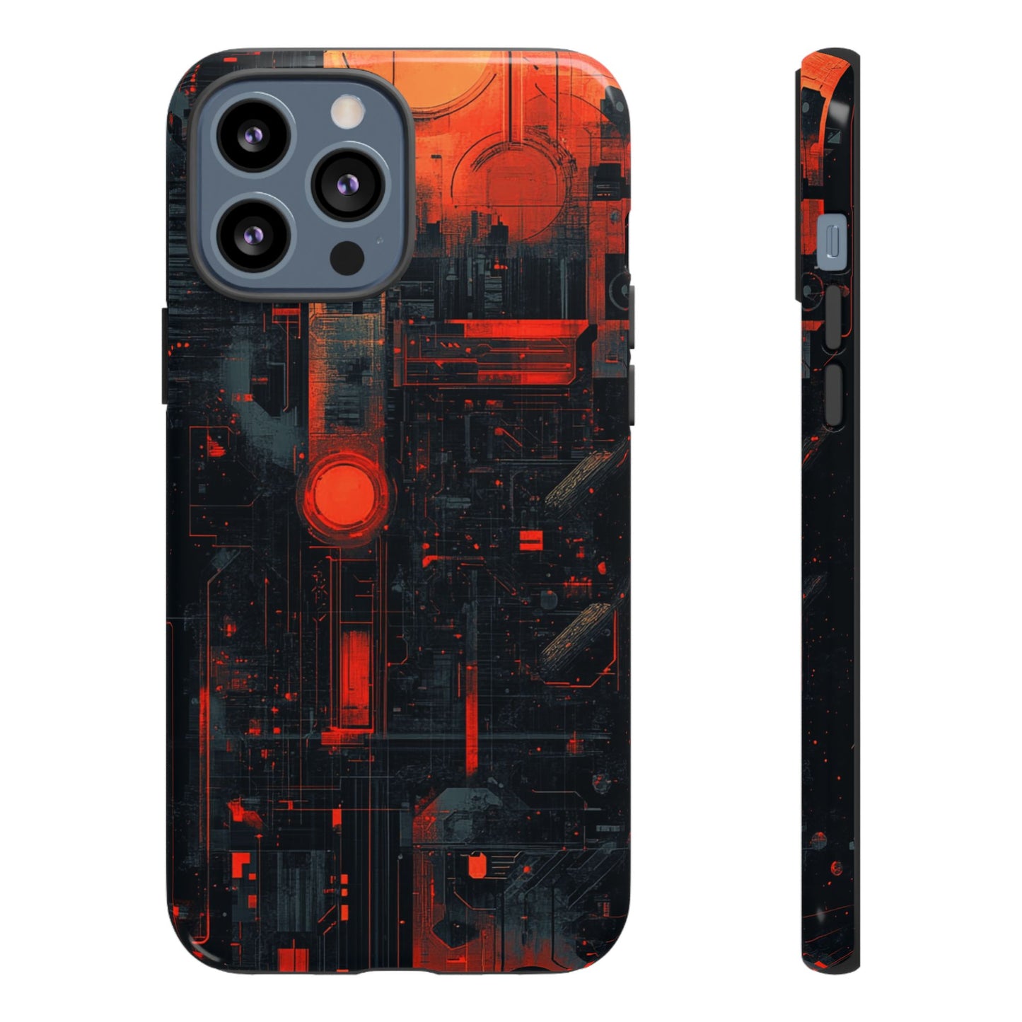 Neon Circuit Matrix – Tough iPhone Case
