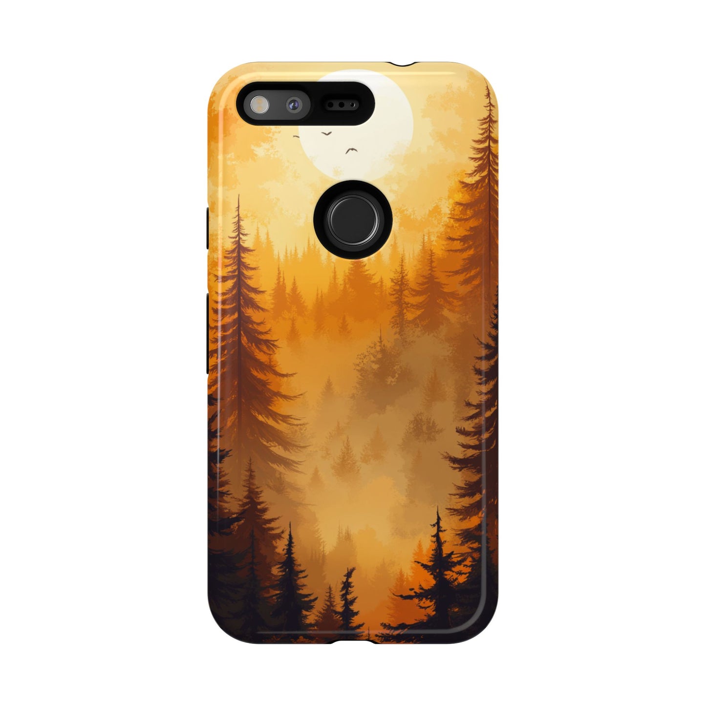 Golden Forest Silhouette – Tough Google Pixel Case