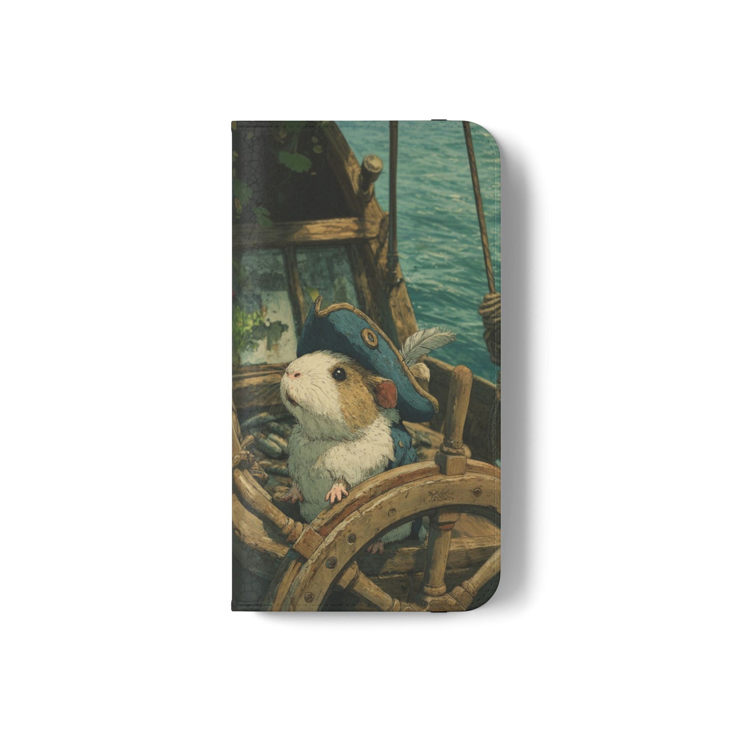 Pirate Captain Guinea Pig - Wallet Flip Case