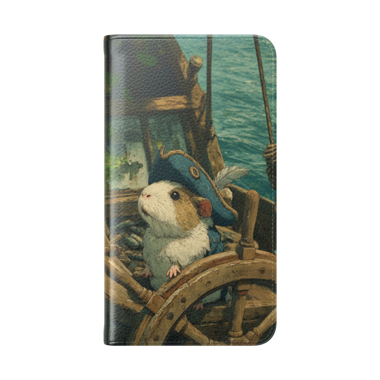 Pirate Captain Guinea Pig - Wallet Flip Case