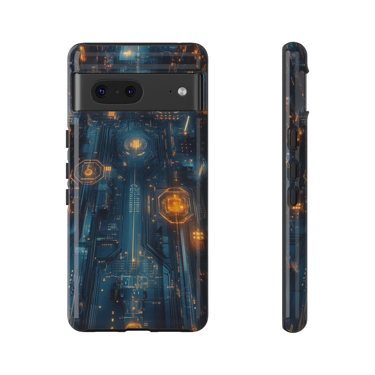 Quantum Neon Skyline – Tough Google Pixel Case