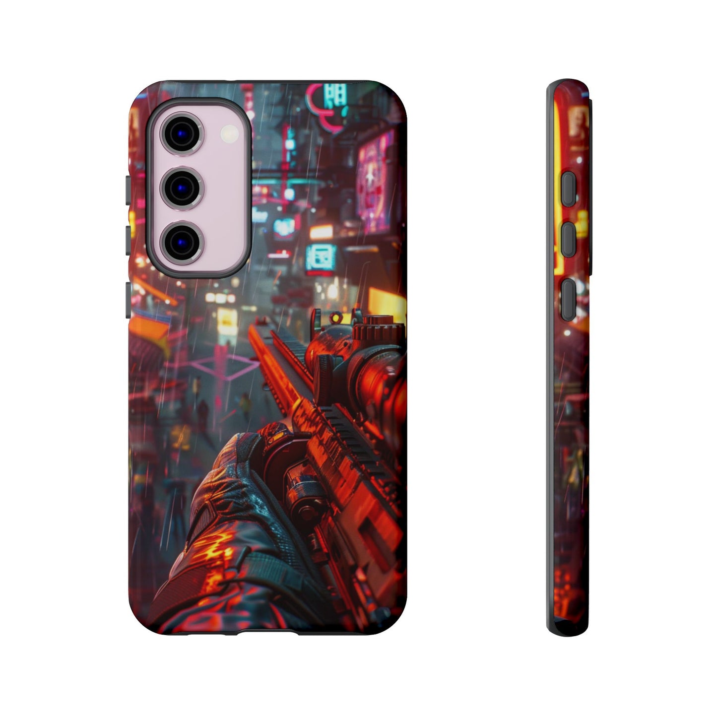 Neon Rain Sniper – Tough Samsung Galaxy Case