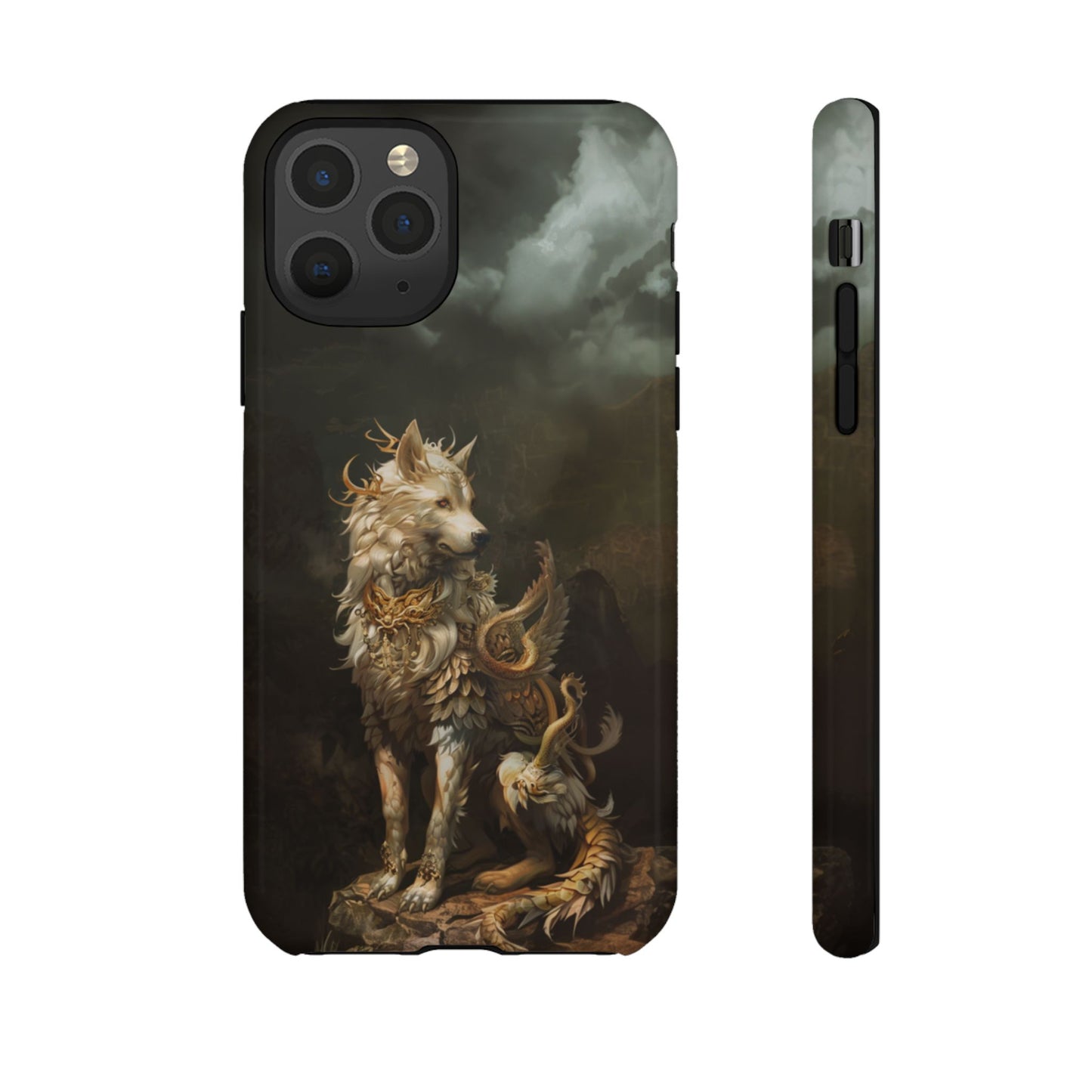 Antlered Wolf Guardian - Tough iPhone Case