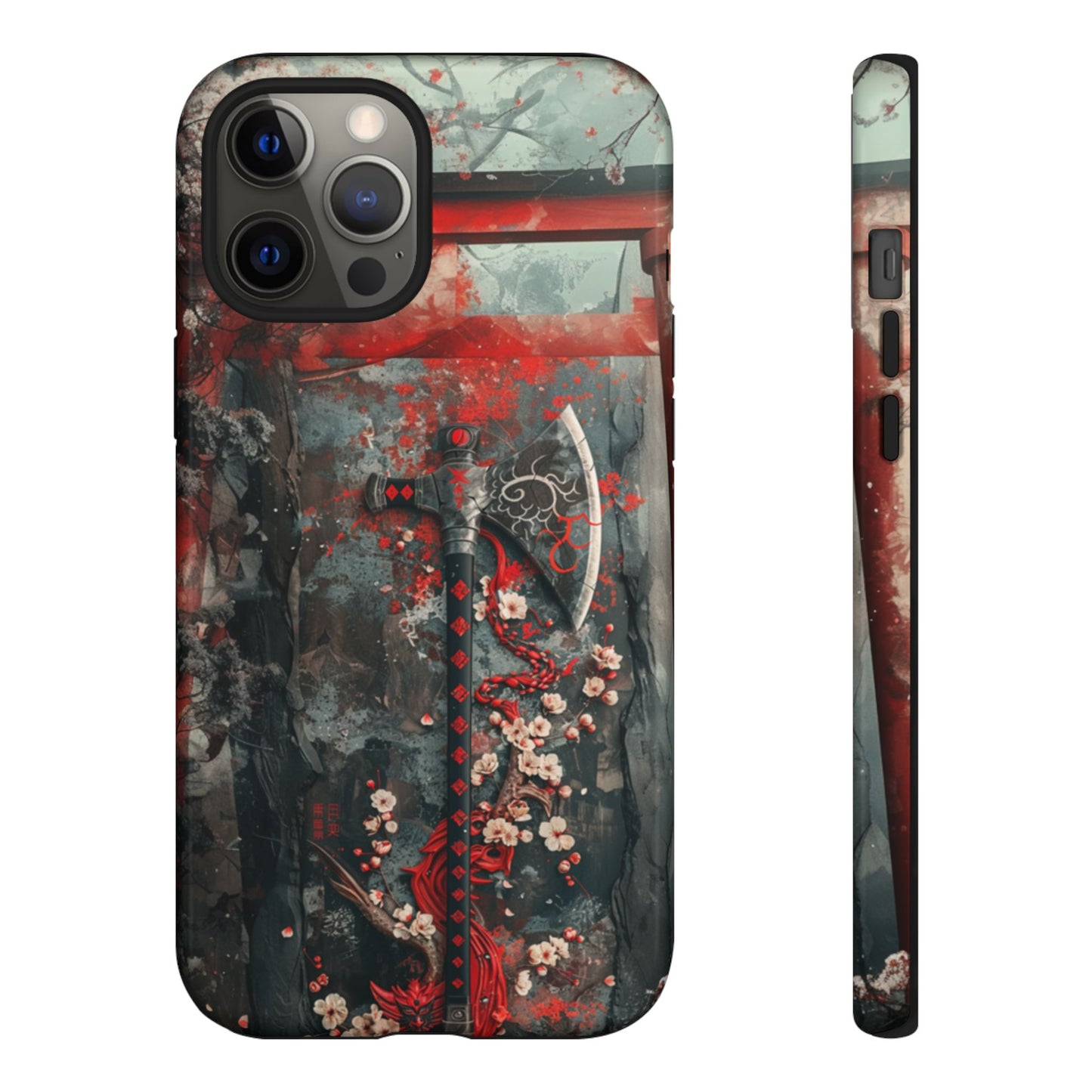 Sakura Warrior Axe - Tough iPhone Case